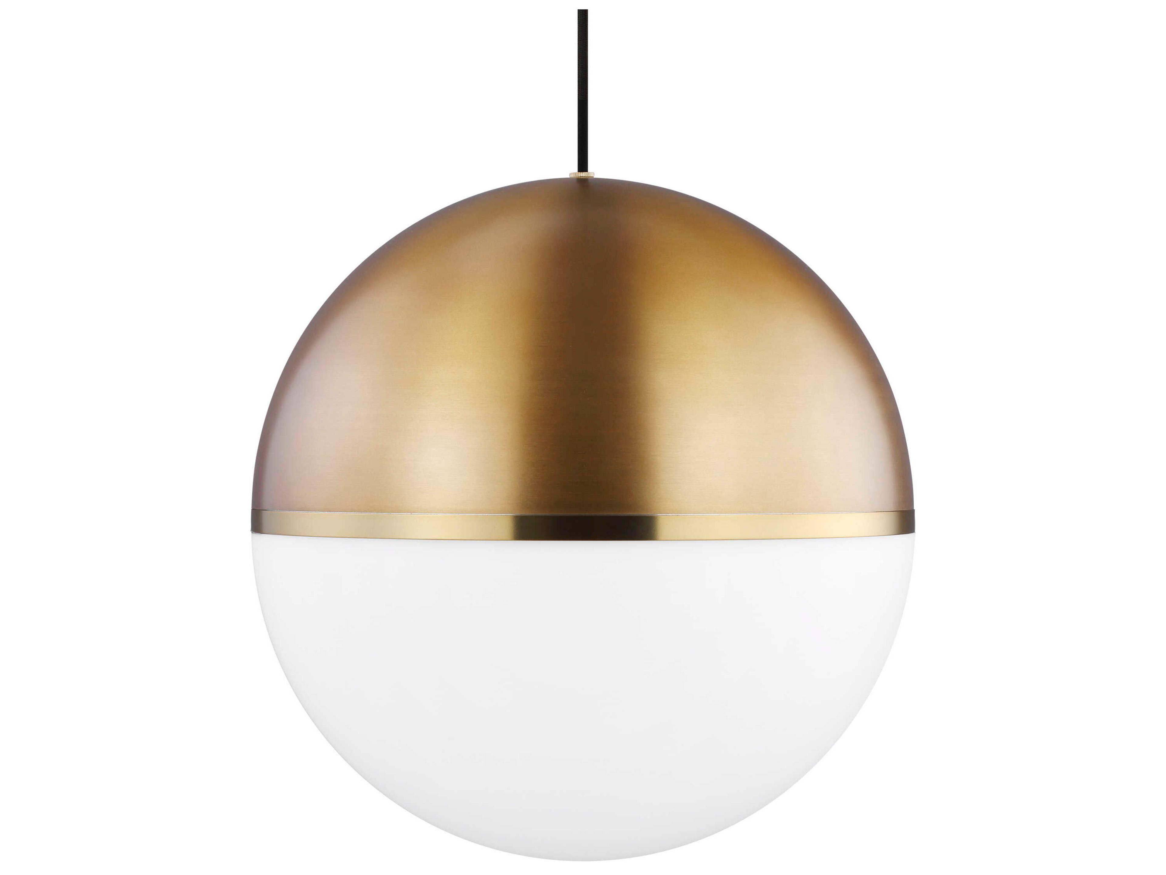 Akova 1-Light Aged Brass Bright Globe Pendant