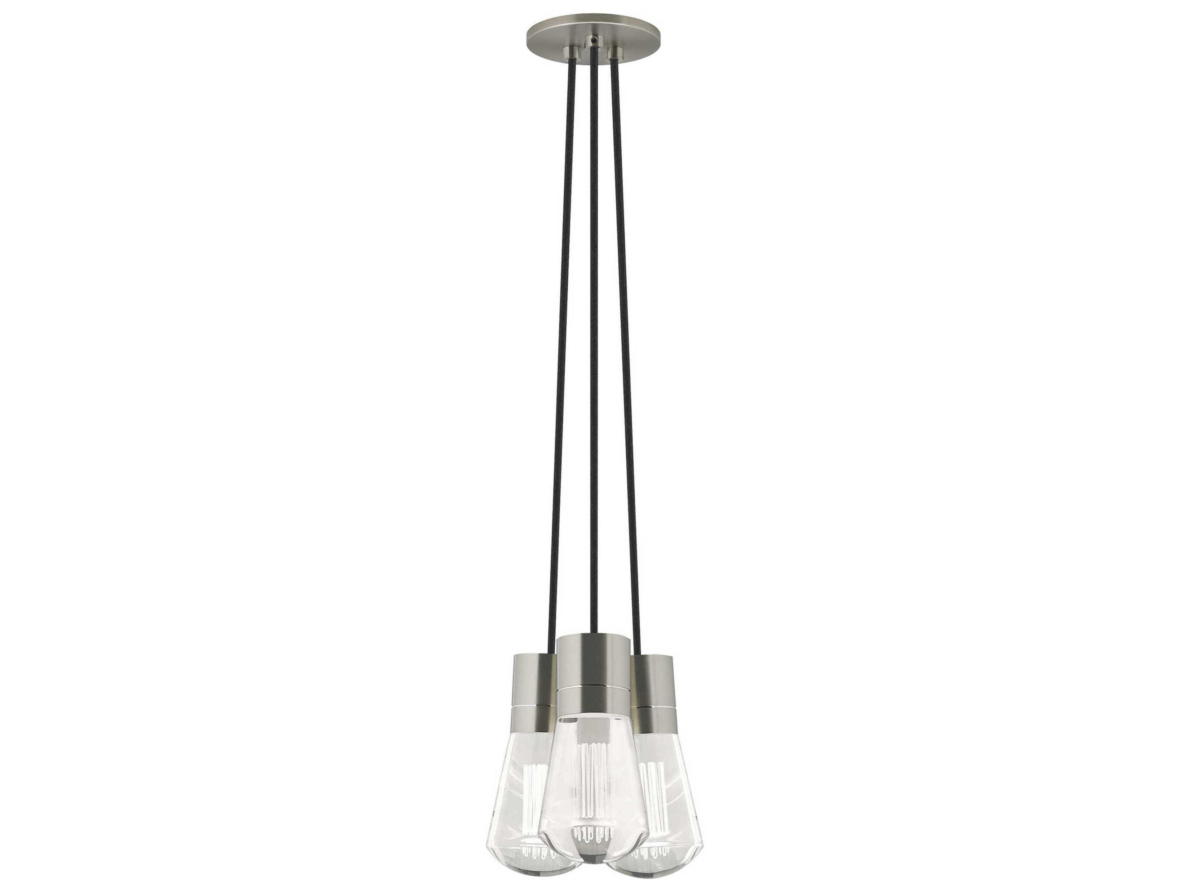 Alva 3-Light Nickel LED Mini Pendant