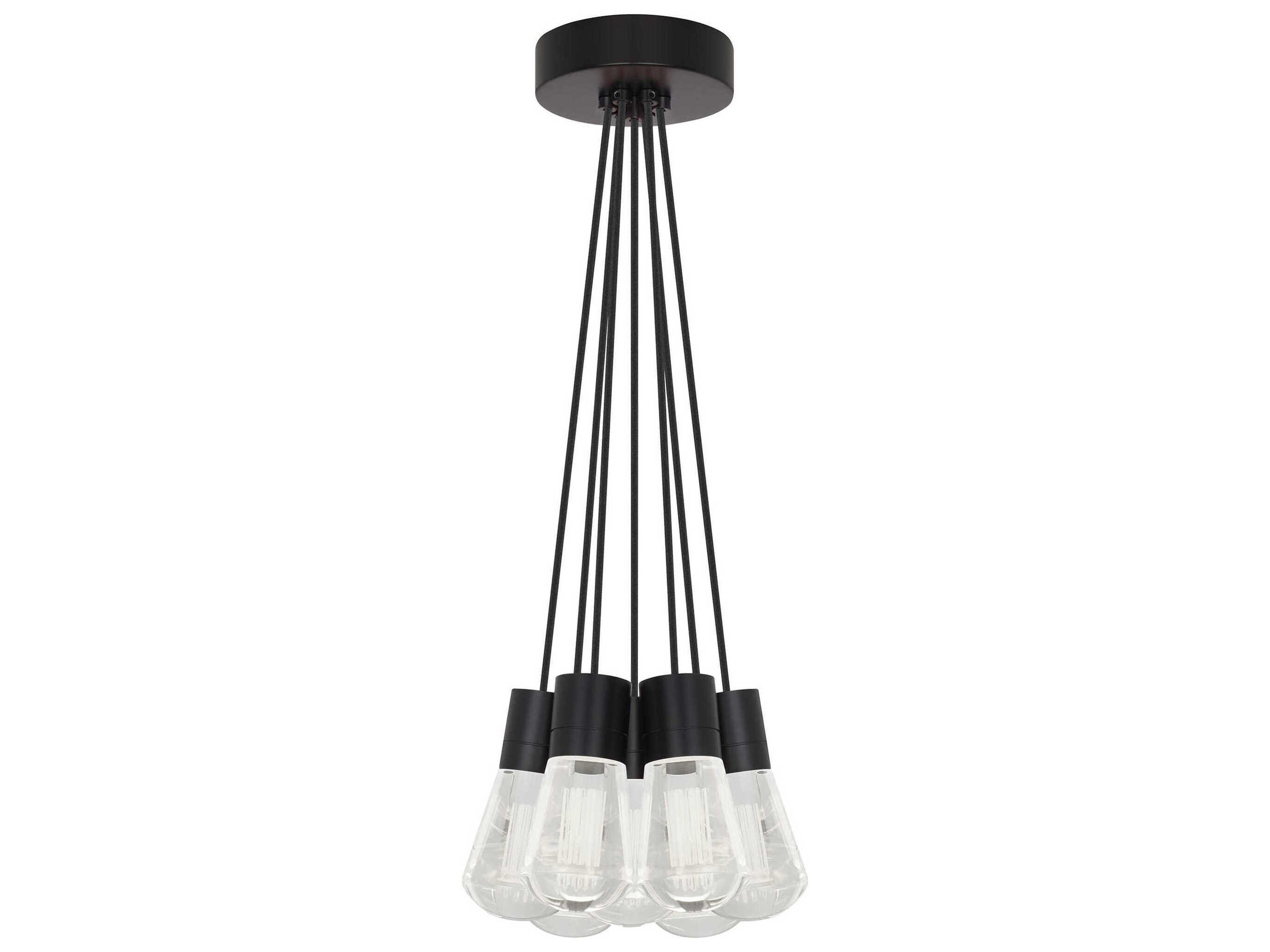 Alva 7-Light Black LED Pendant