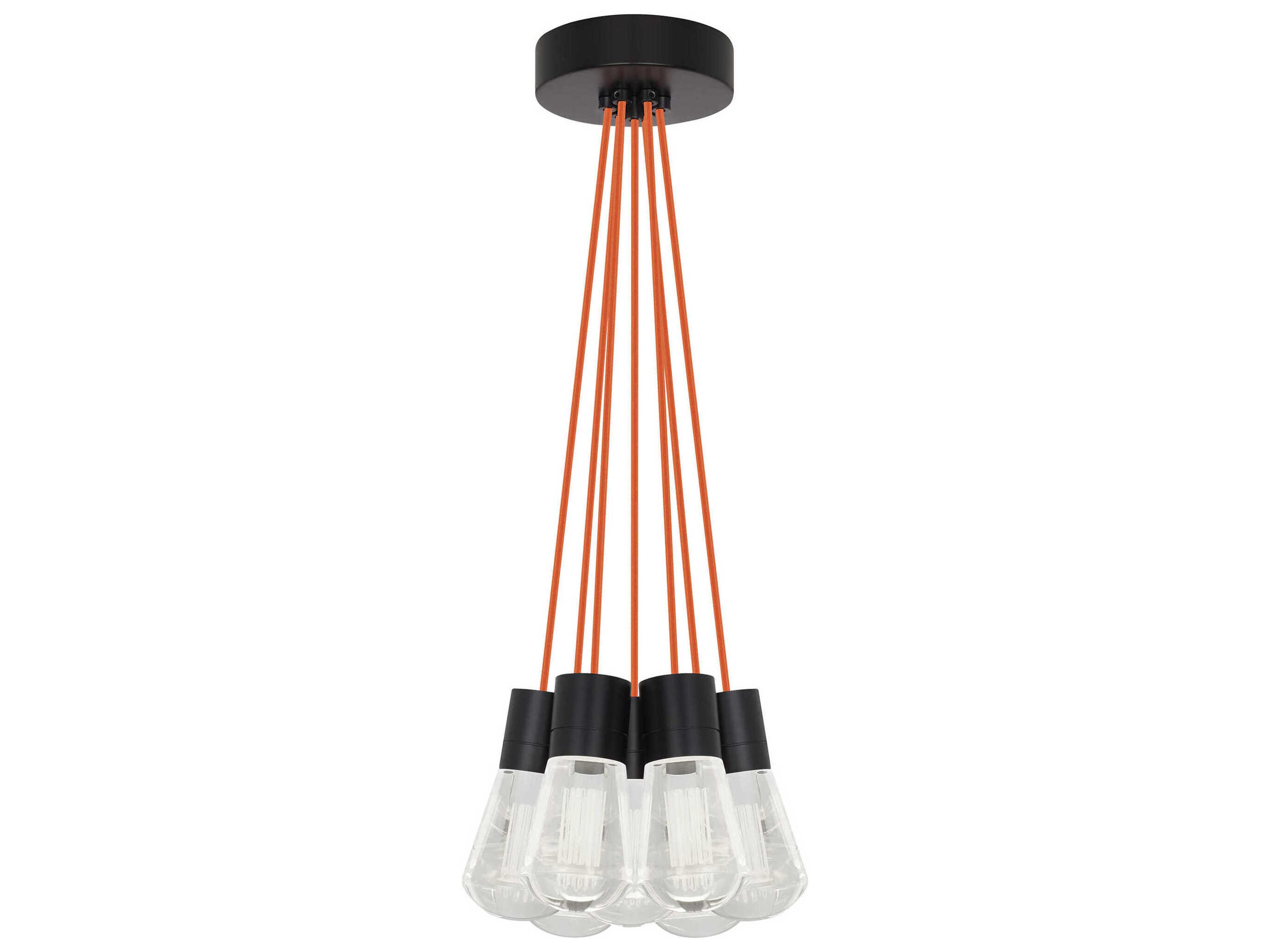 Visual Comfort Modern Alva 7-Light Black LED Pendant