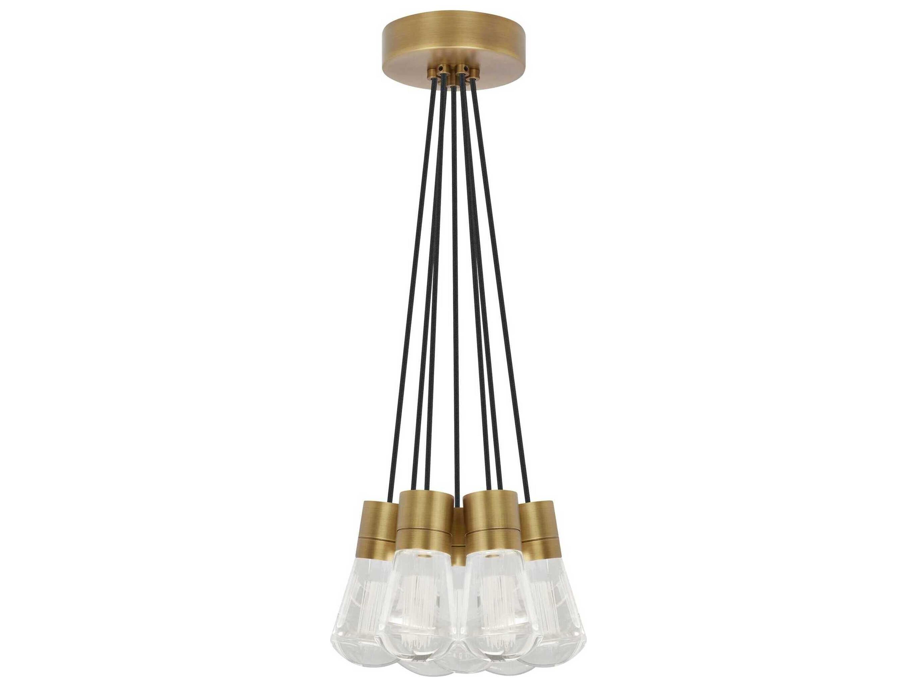 Alva 7-Light Brass LED Pendant