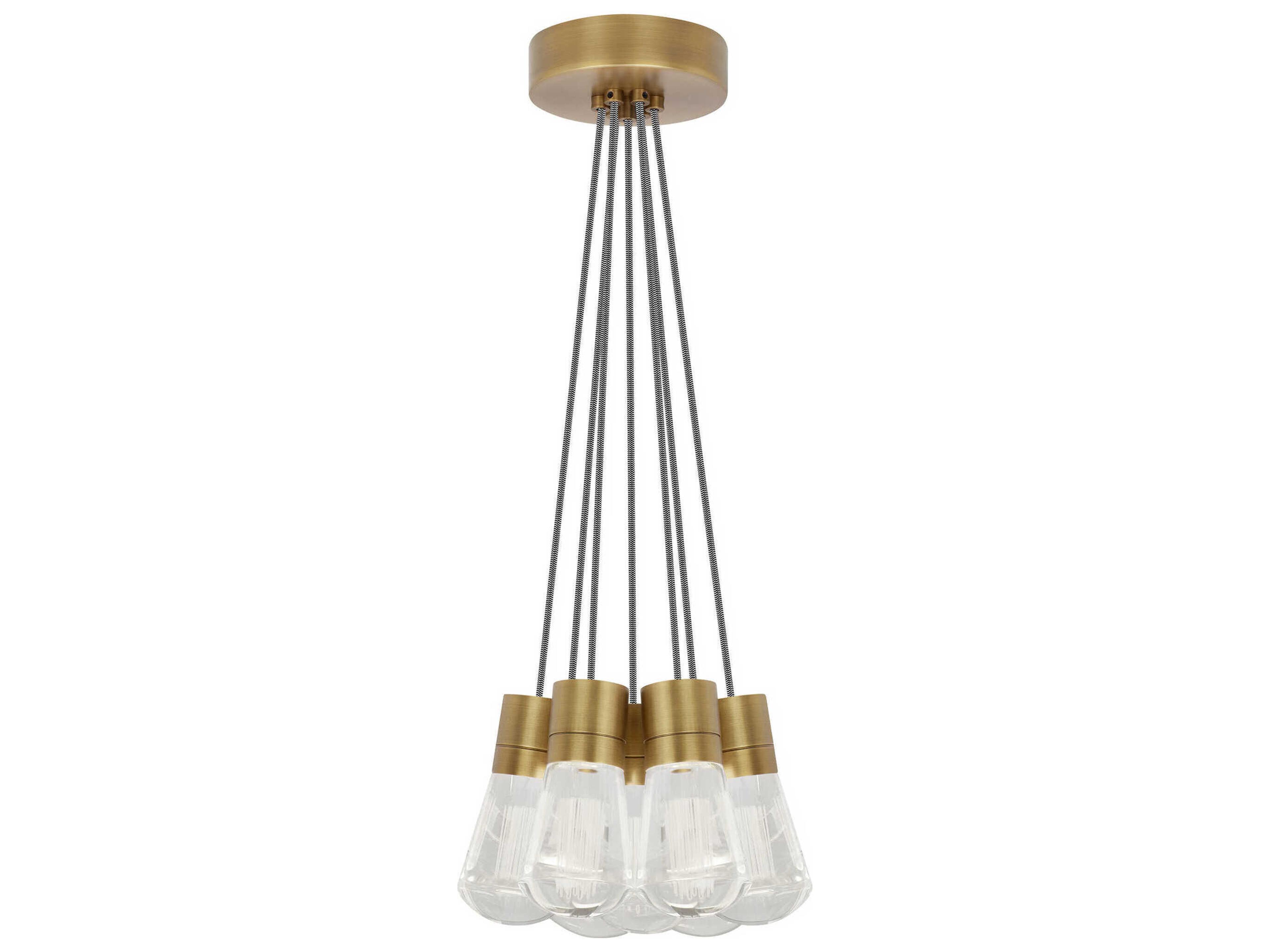 Visual Comfort Modern Alva 7-Light Brass LED Pendant