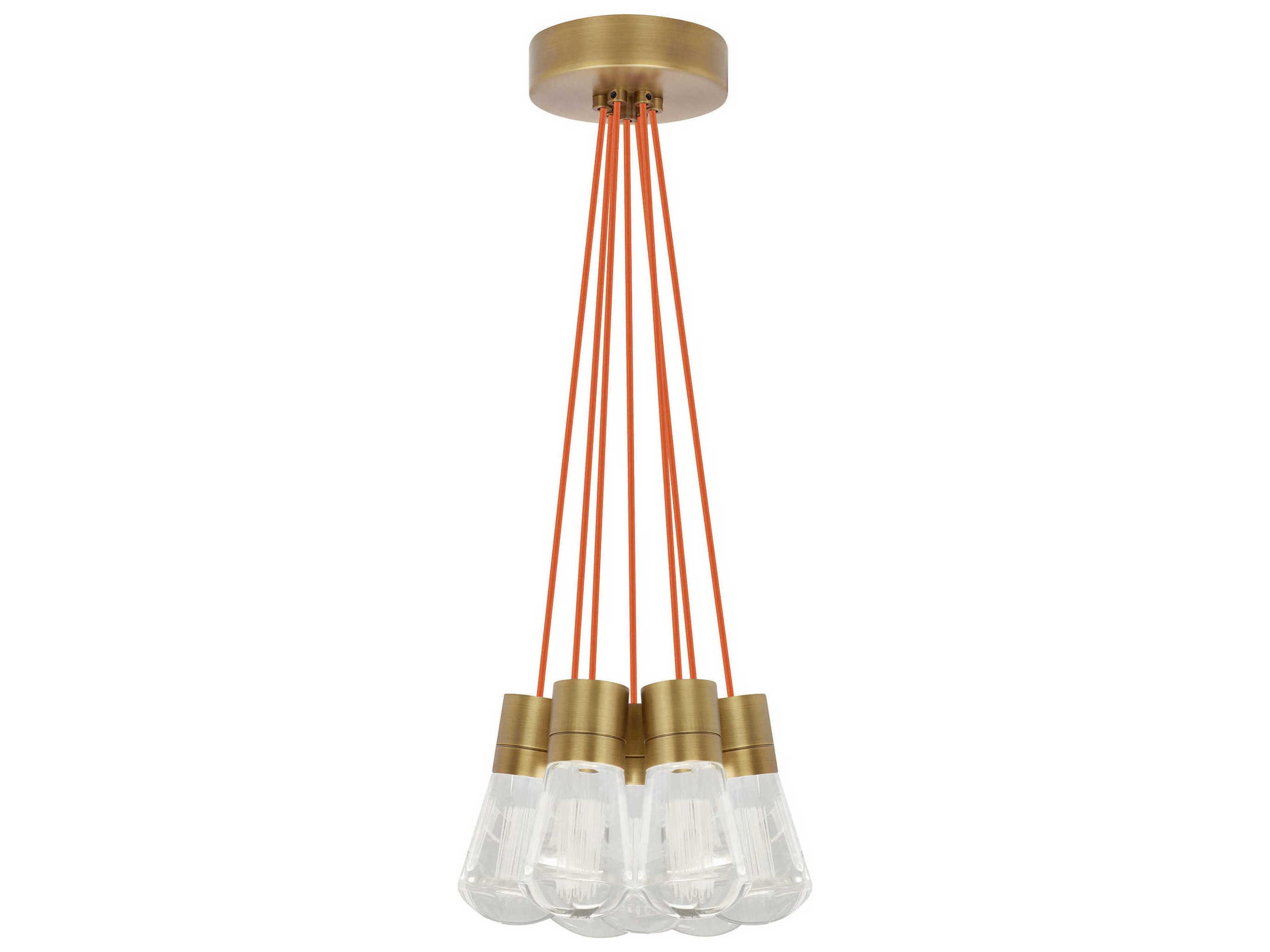 Visual Comfort Modern Alva 7-Light Brass LED Pendant