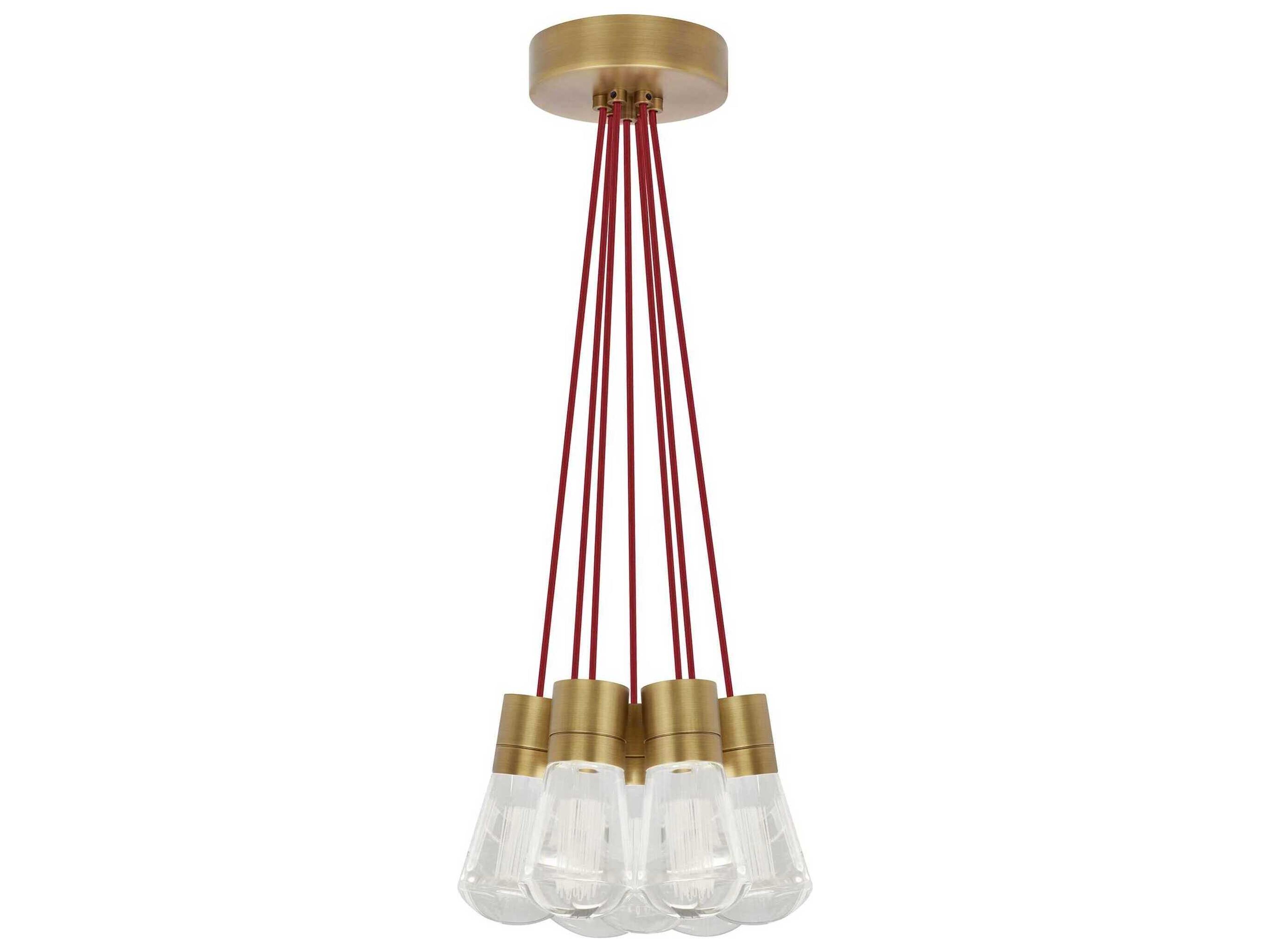 Visual Comfort Modern Alva 7-Light Brass LED Pendant