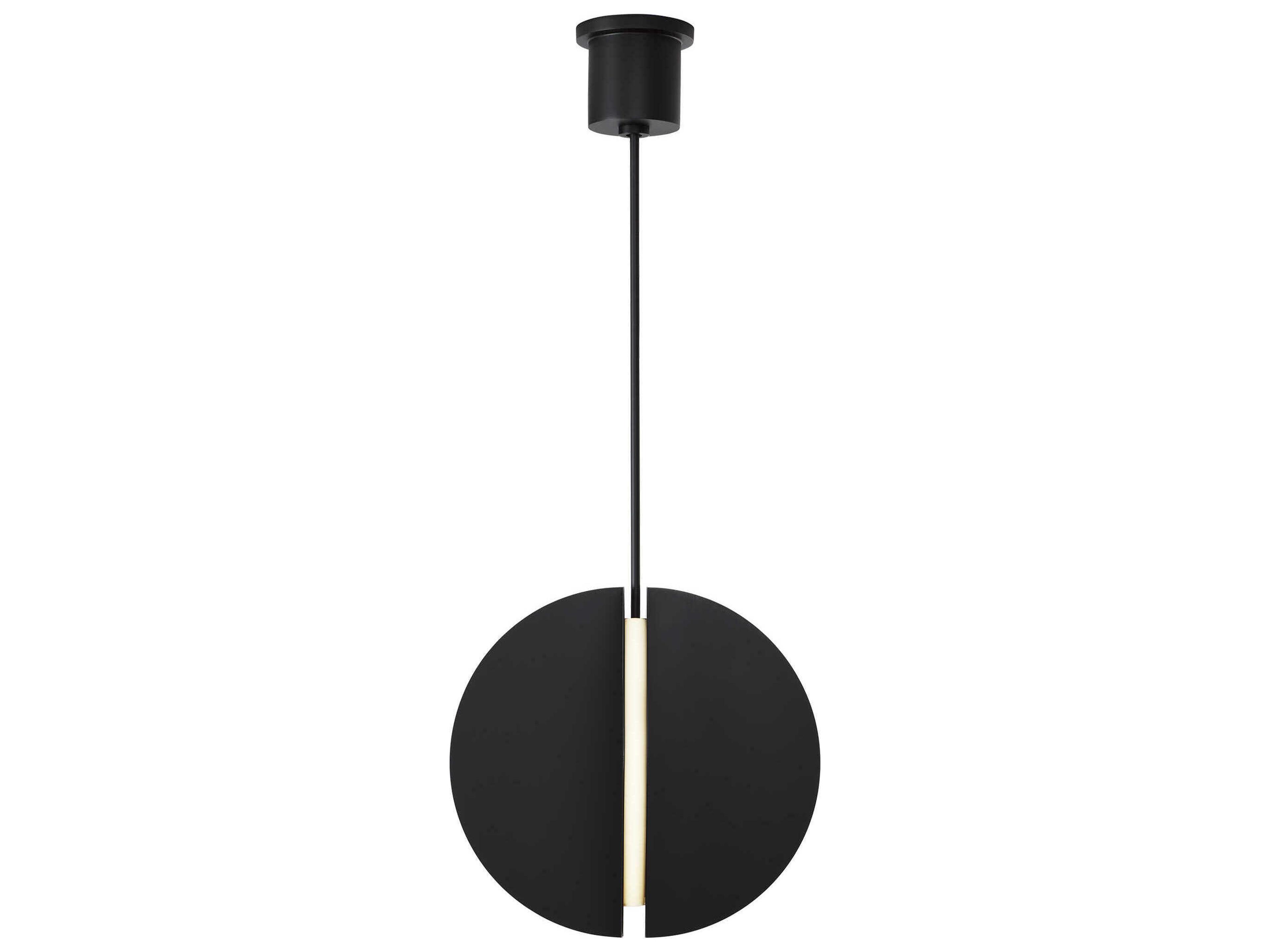 Bau 18 Inch LED Pendant Light in Nightshade Black