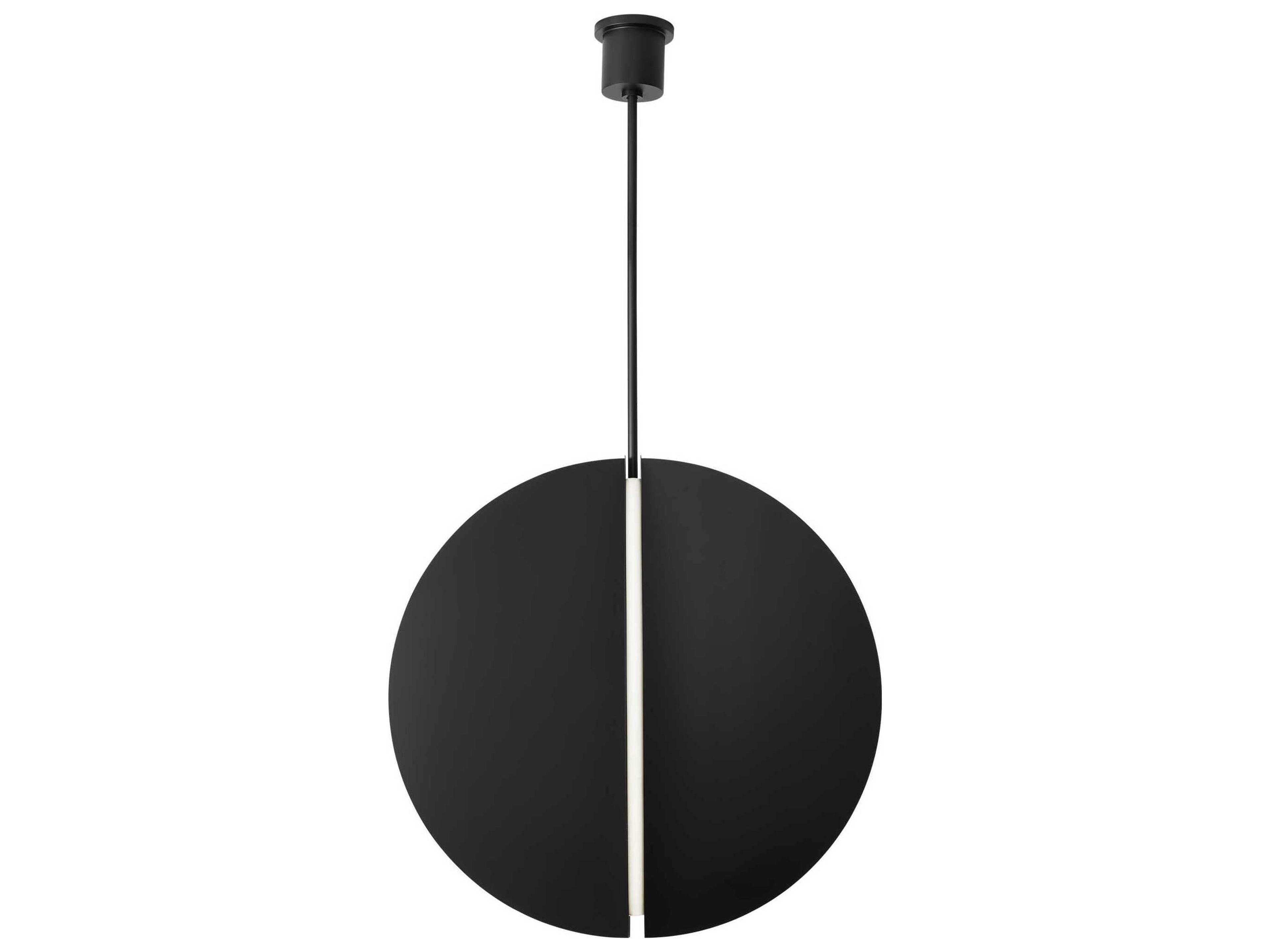 Bau 1-Light Nightshade Black Round Pendant