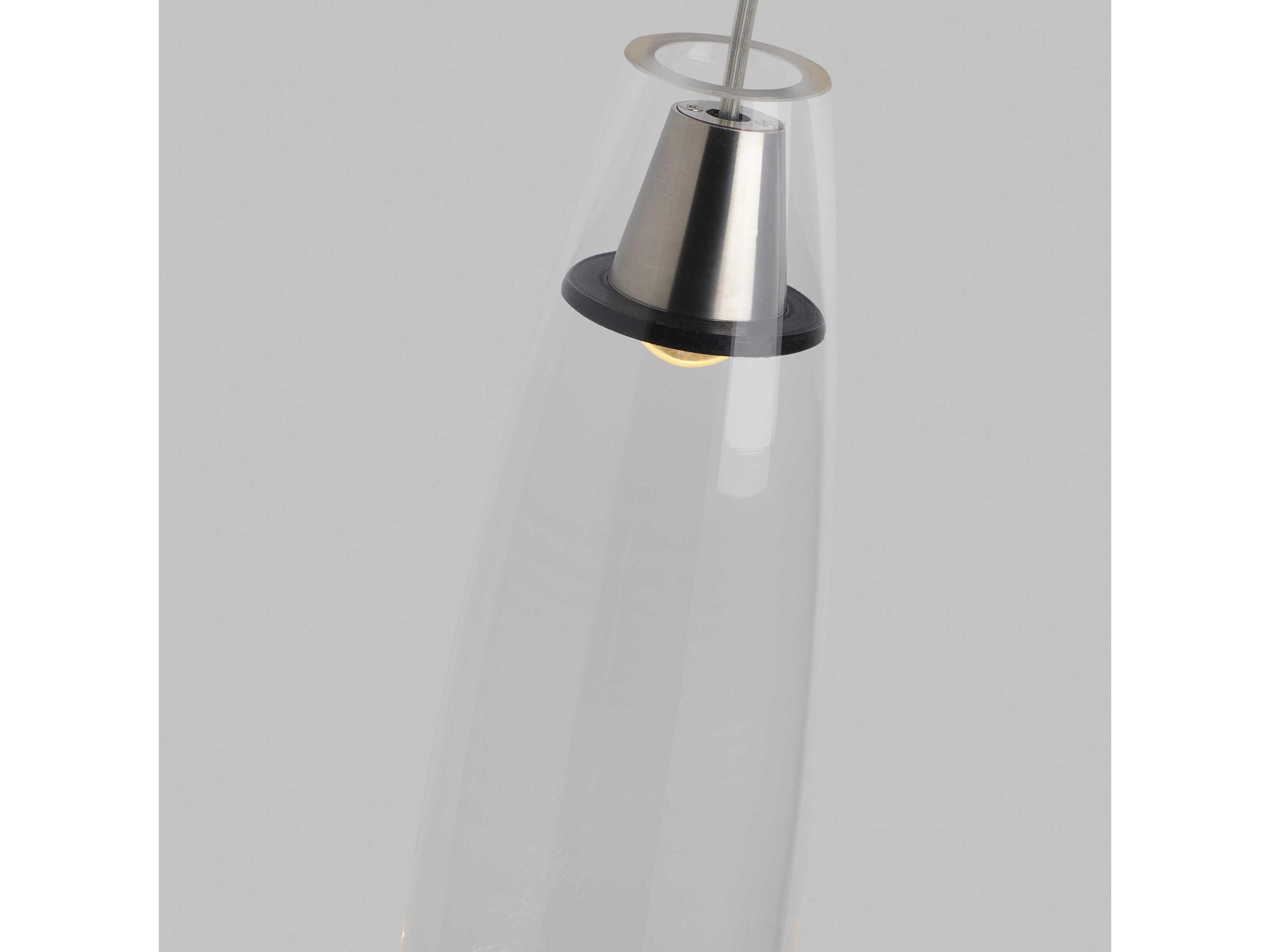 Visual Comfort Modern Coda 1-Light Satin Nickel Mini Pendant
