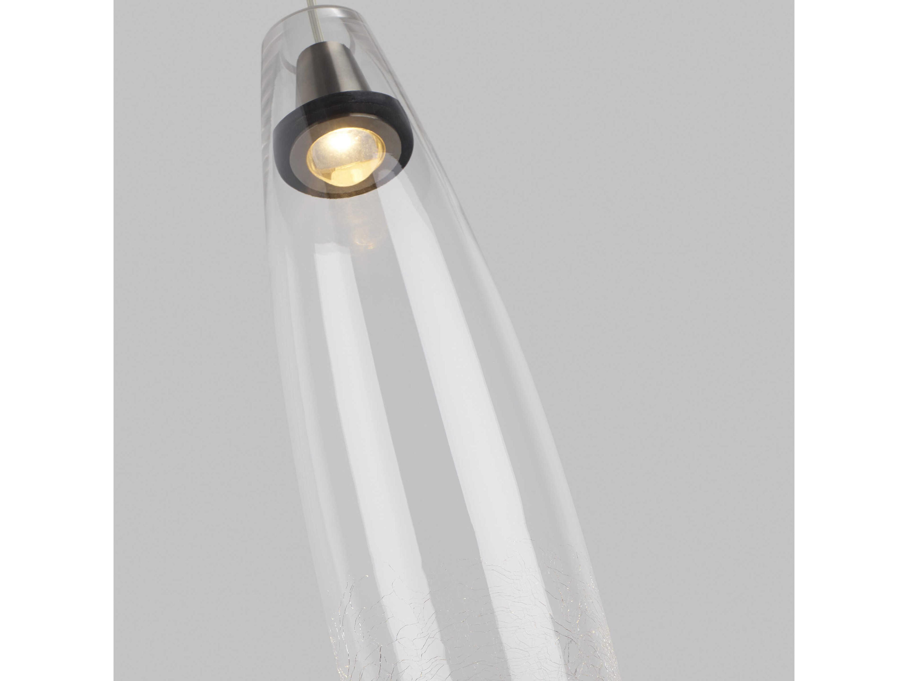 Visual Comfort Modern Coda 1-Light Satin Nickel Mini Pendant