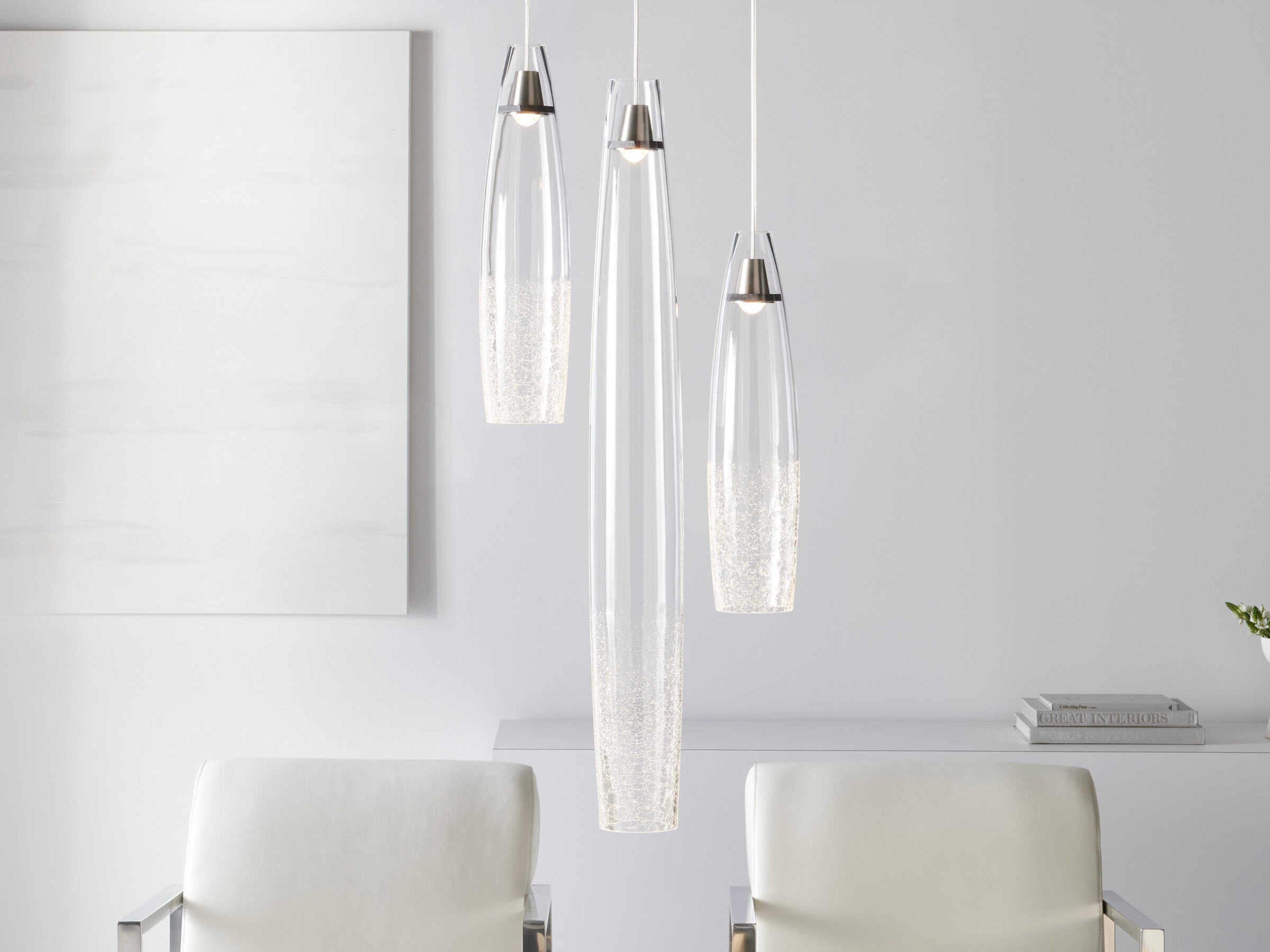 Visual Comfort Modern Coda 1-Light Satin Nickel Mini Pendant