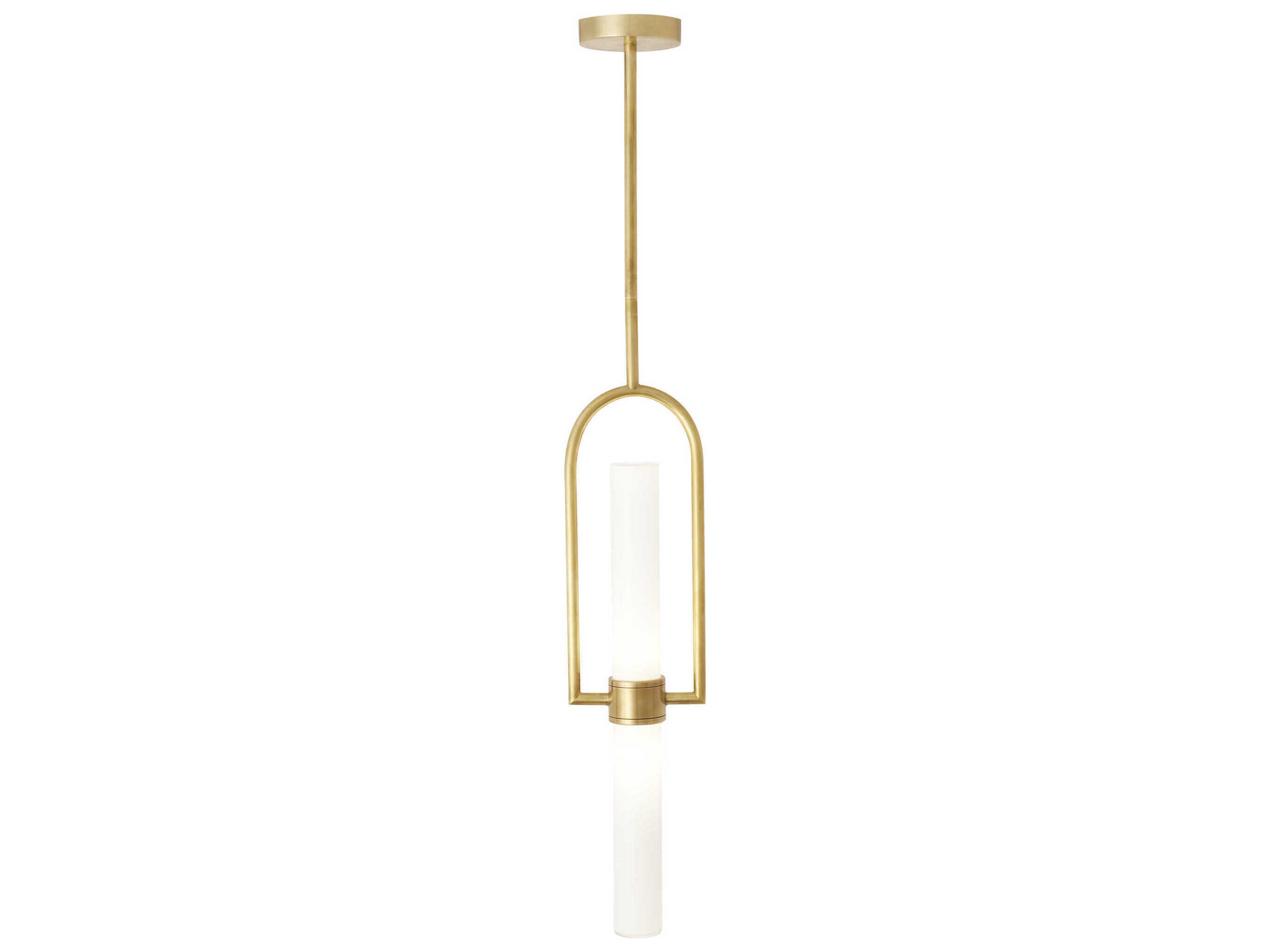 Calumn Linear LED Mini Pendant Natural Brass