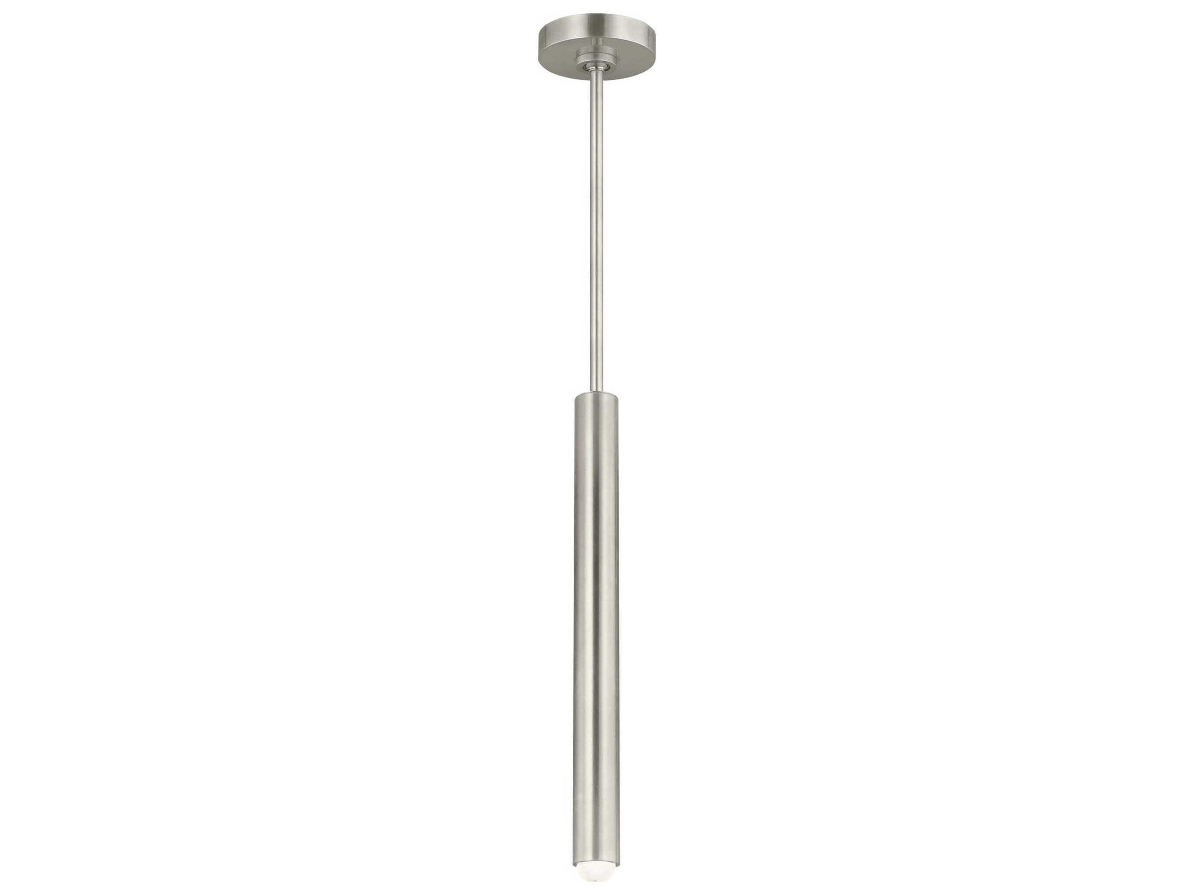 Visual Comfort Modern Ebell 1-Light Antique Nickel Cylinder Mini Pendant