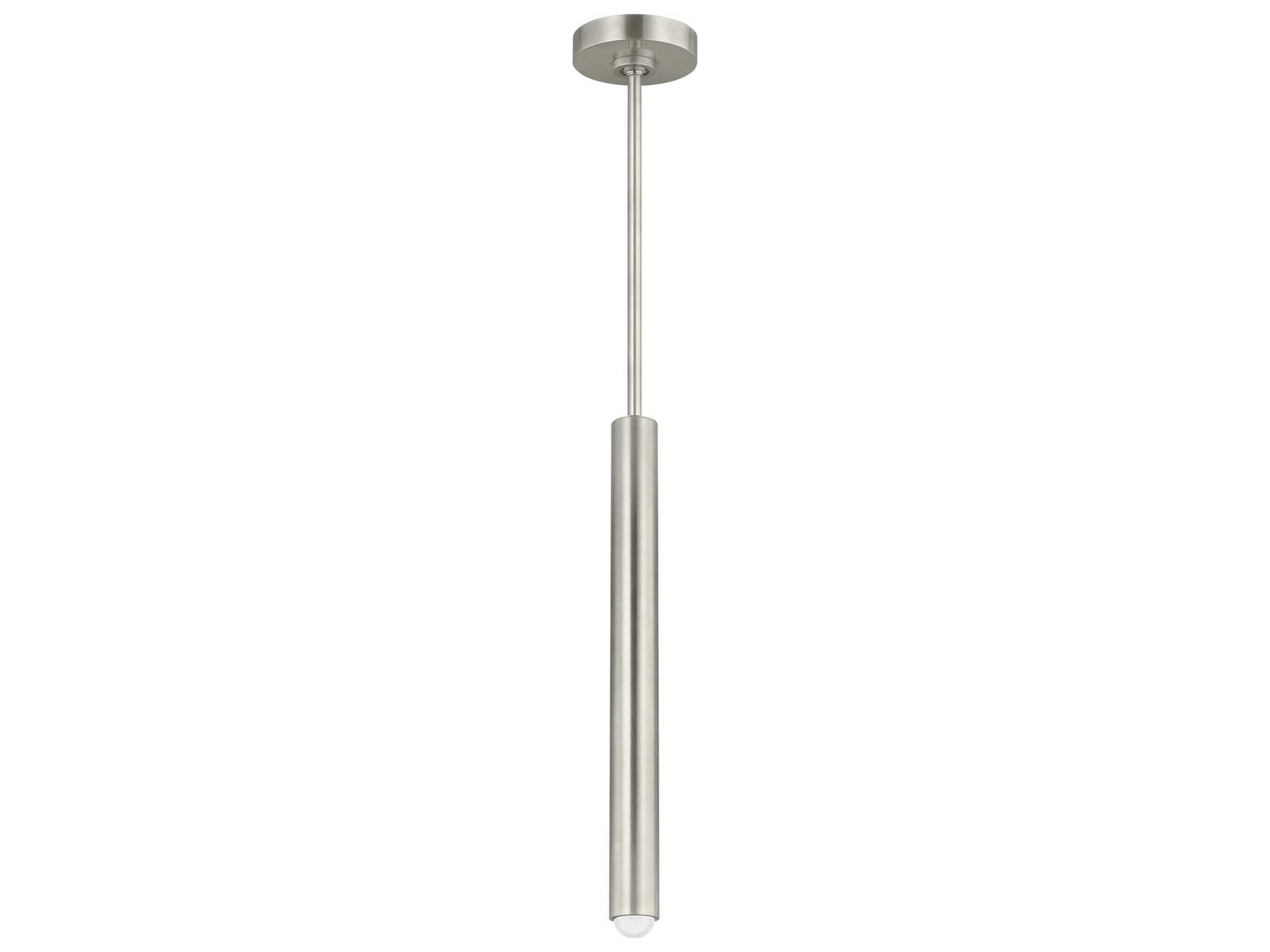 Visual Comfort Modern Ebell 1-Light Antique Nickel Cylinder Mini Pendant