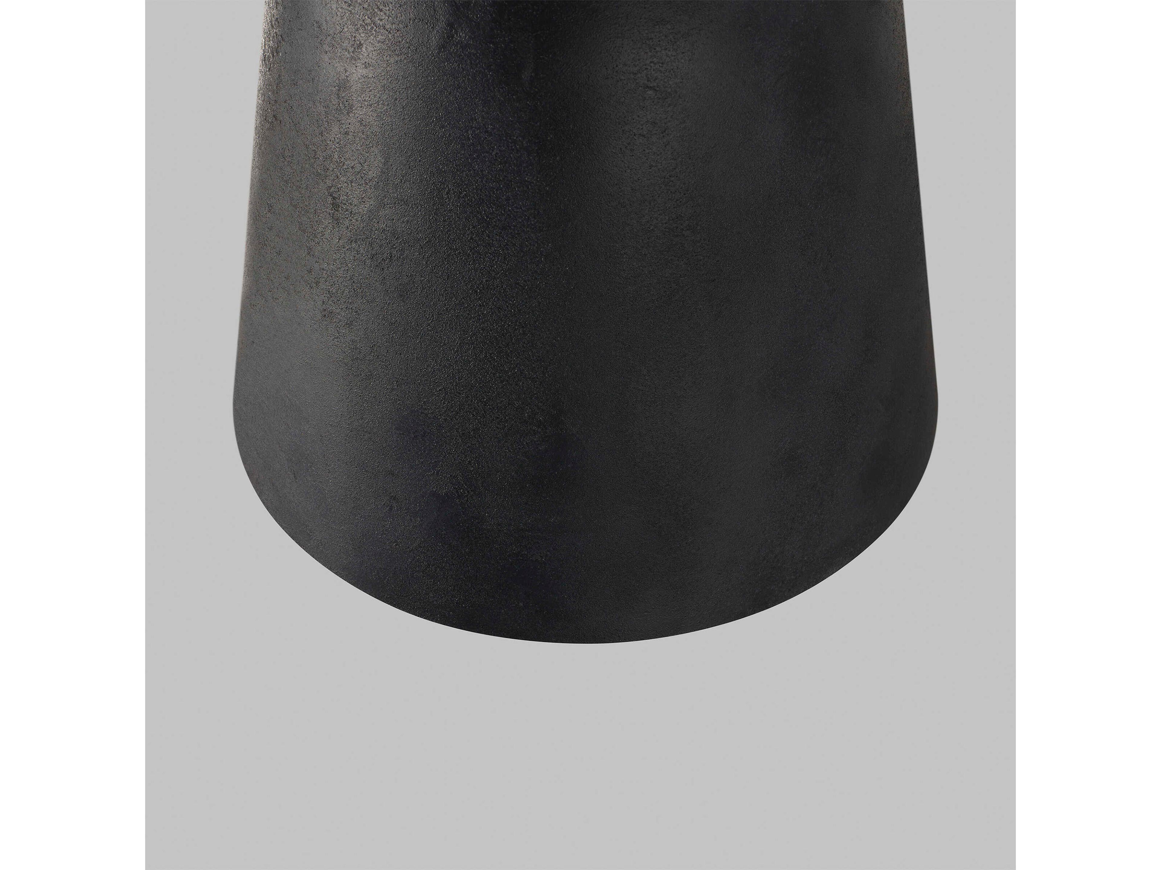 Visual Comfort Modern Fett 1-Light Weathered Zinc Black Dome Pendant