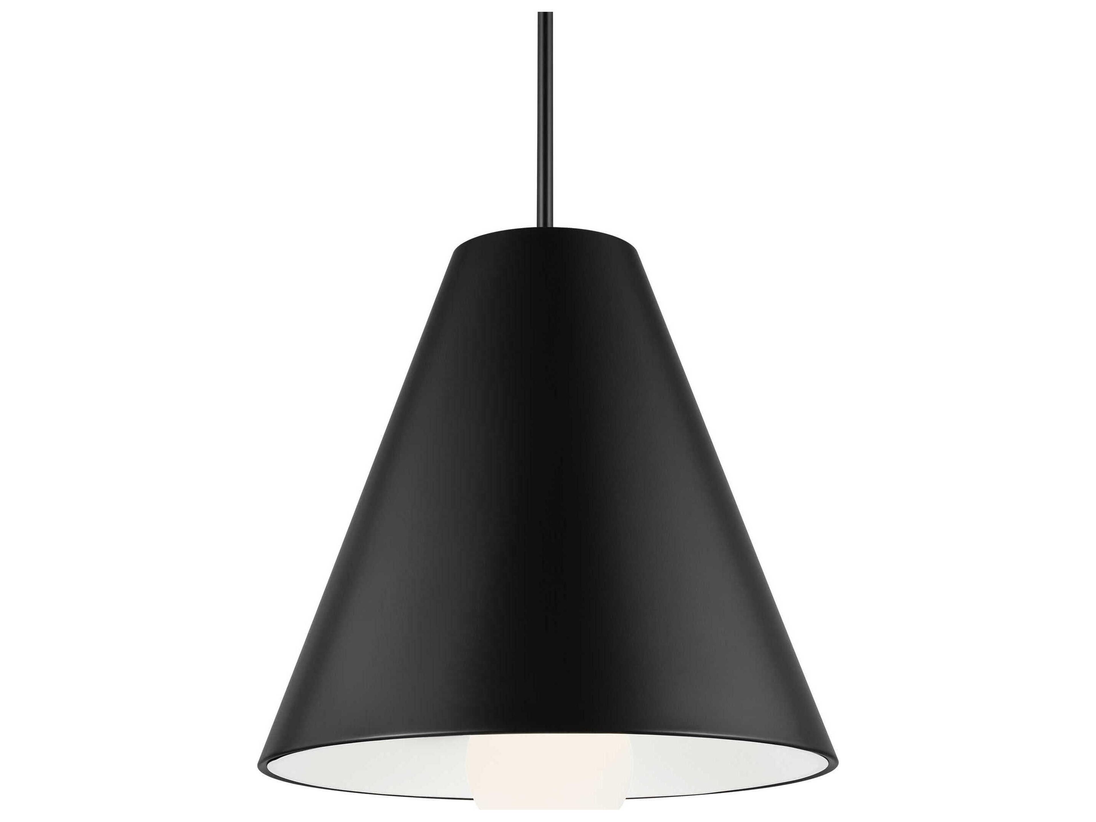 Visual Comfort Modern Joni 1-Light Matte Black Pendant