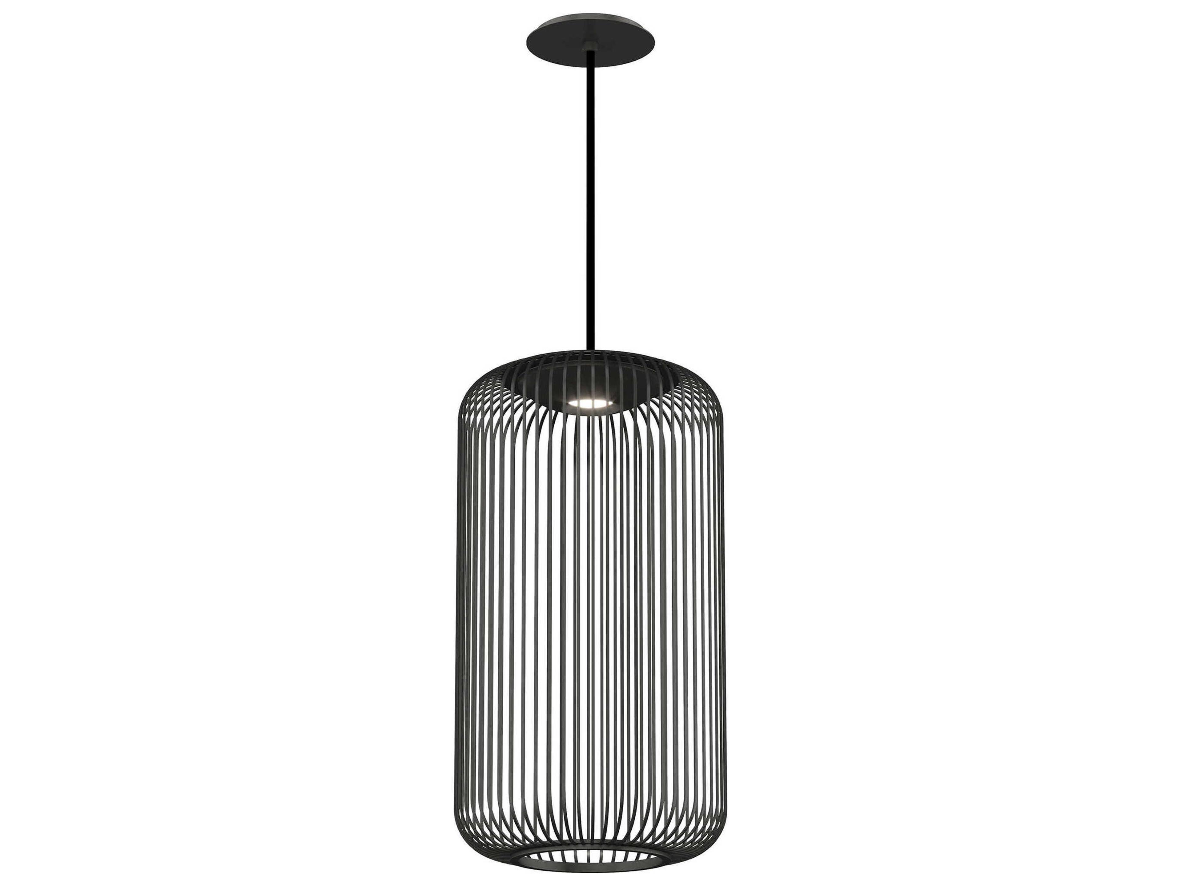 Visual Comfort Modern Kai 1-Light Nightshade Black Mini Pendant