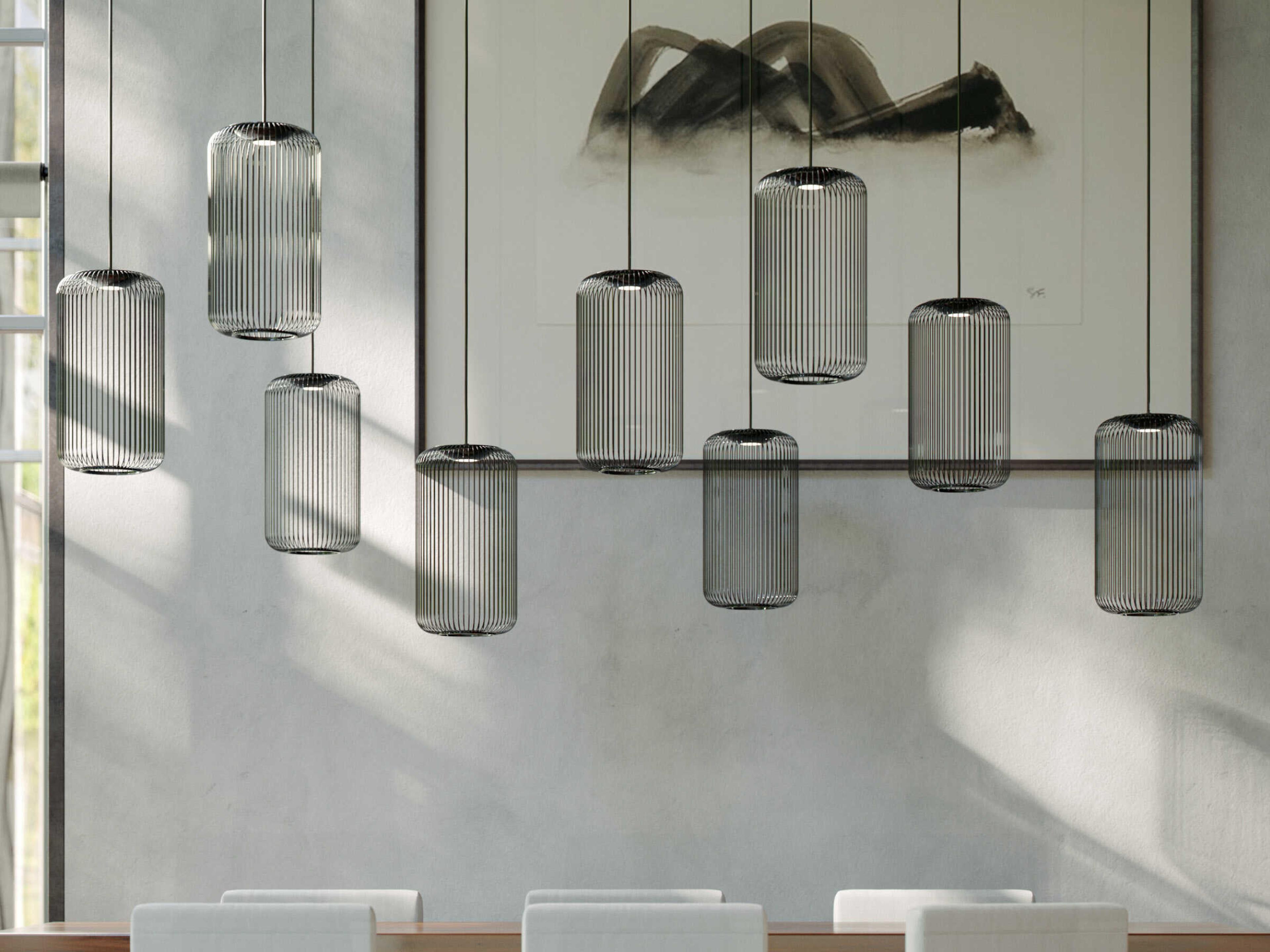 Visual Comfort Modern Kai 1-Light Nightshade Black Mini Pendant