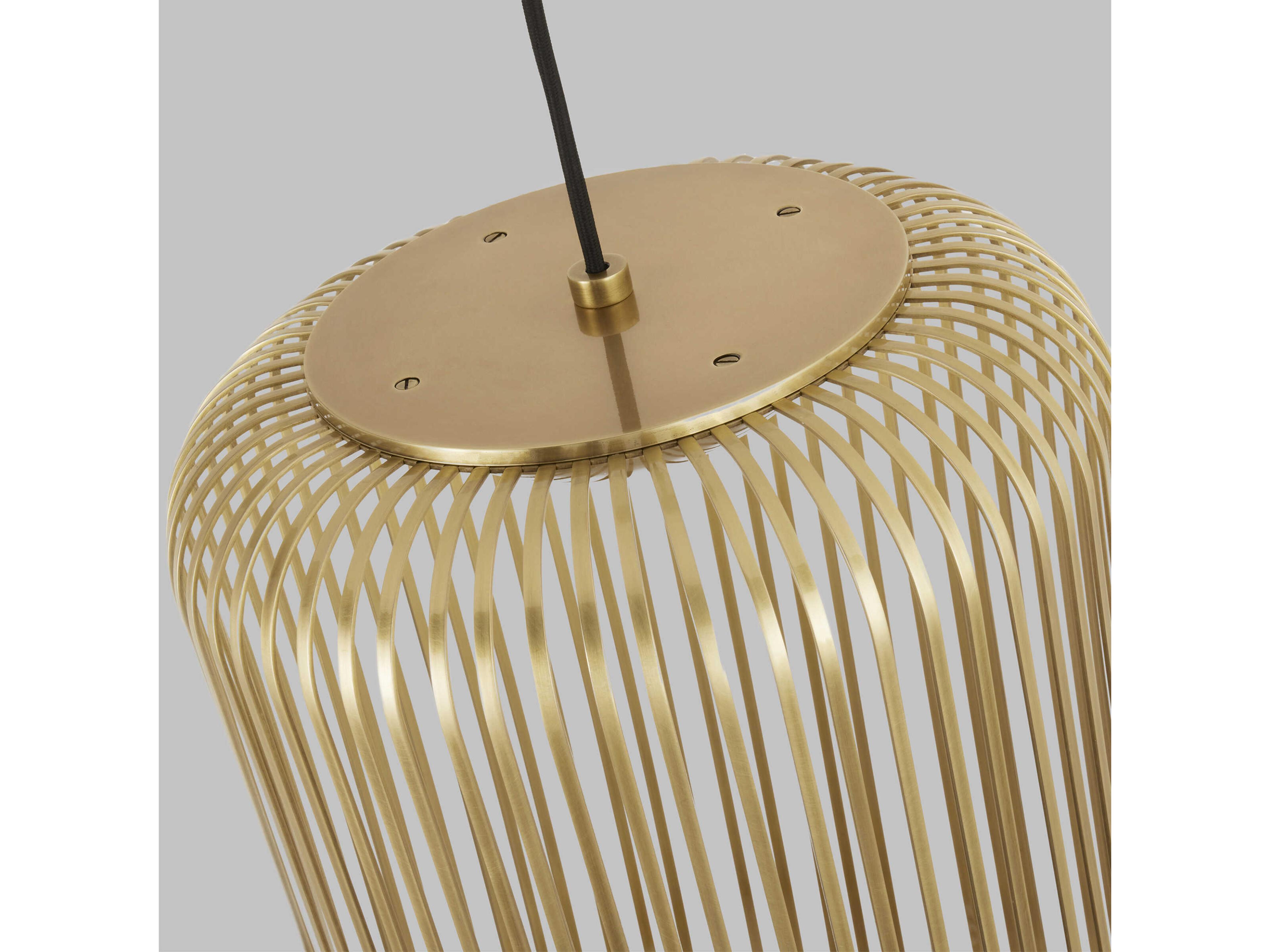 Visual Comfort Modern Kai 1-Light Plated Brass Mini Pendant