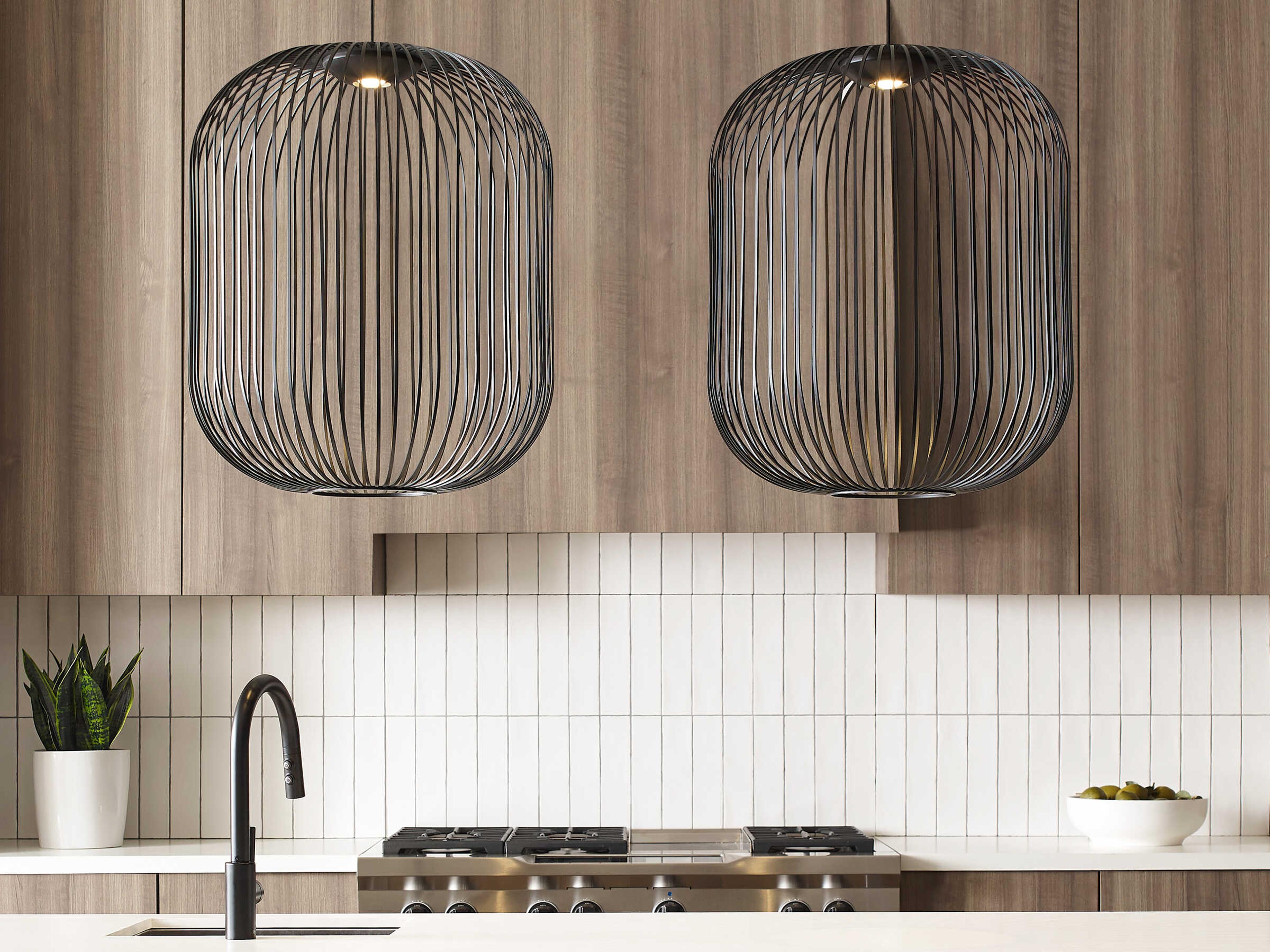 Visual Comfort Modern Kai 1-Light Nightshade Black Pendant