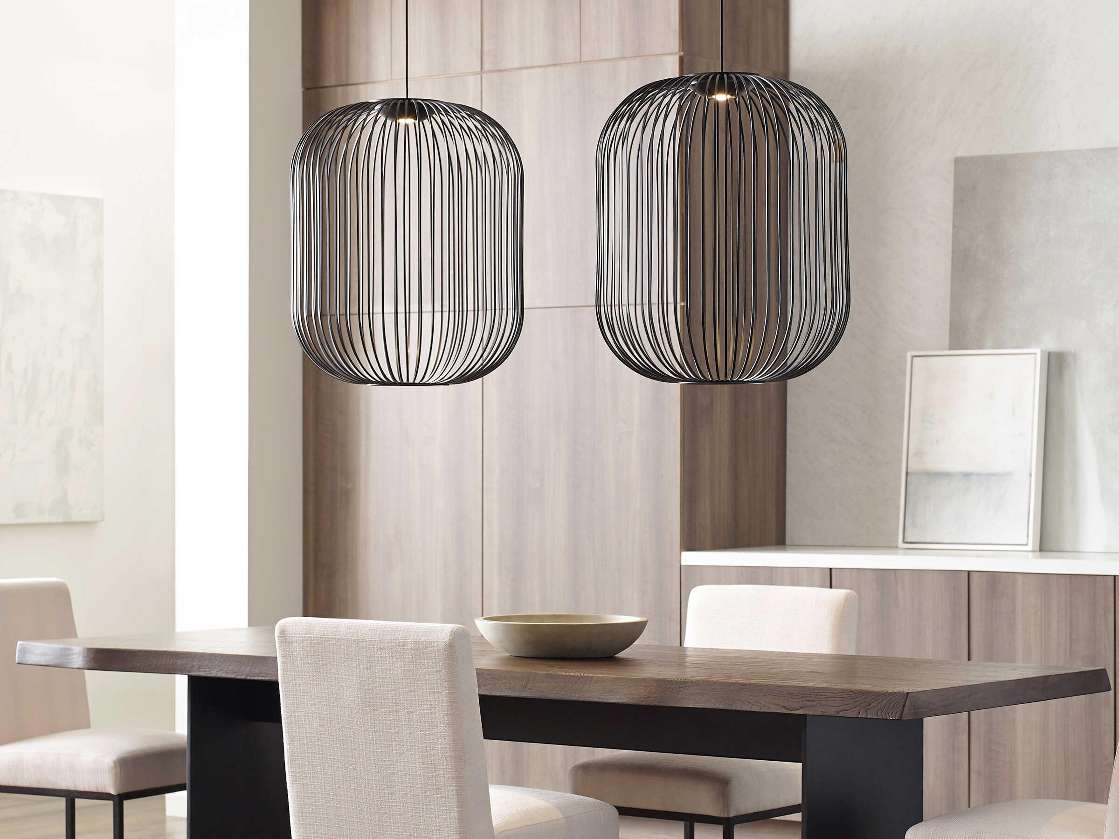 Visual Comfort Modern Kai 1-Light Nightshade Black Pendant