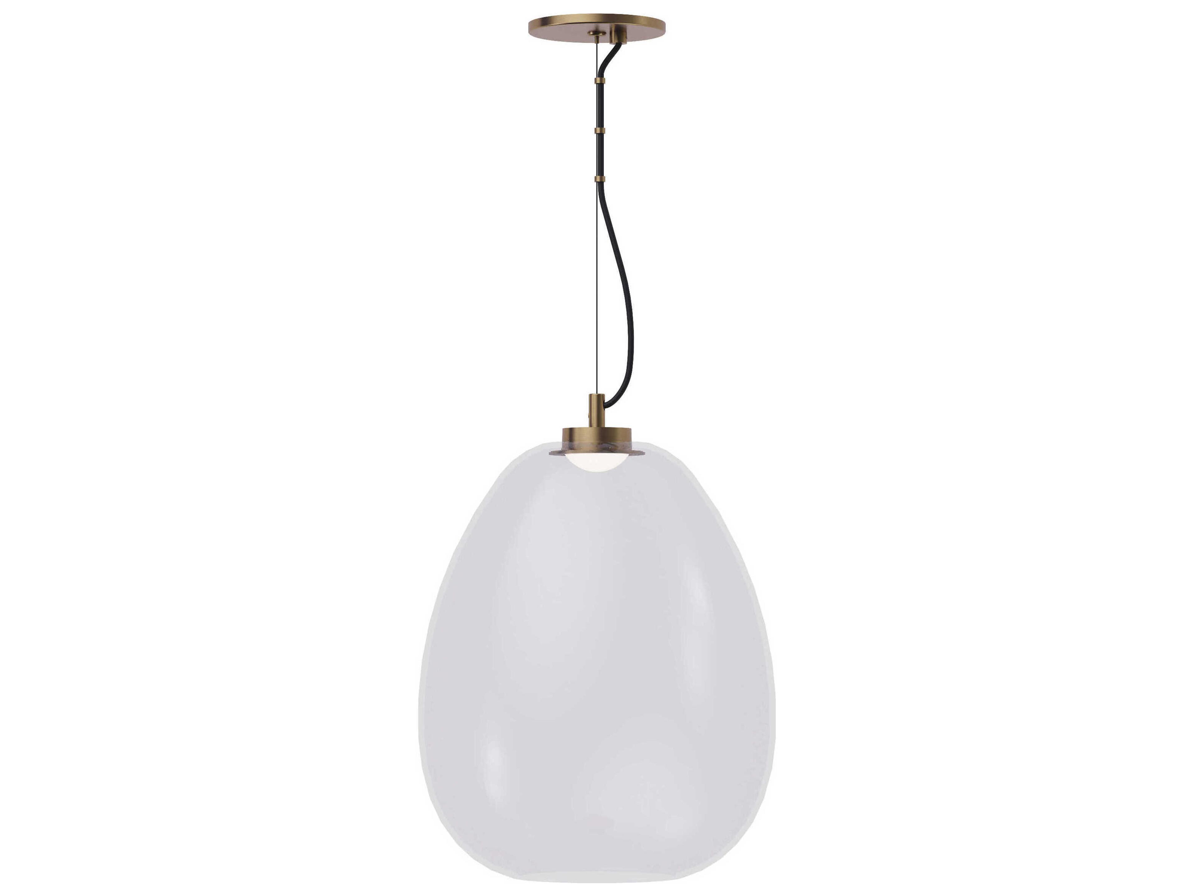 Kapoor Pendant Light in Clear and Natural Brass