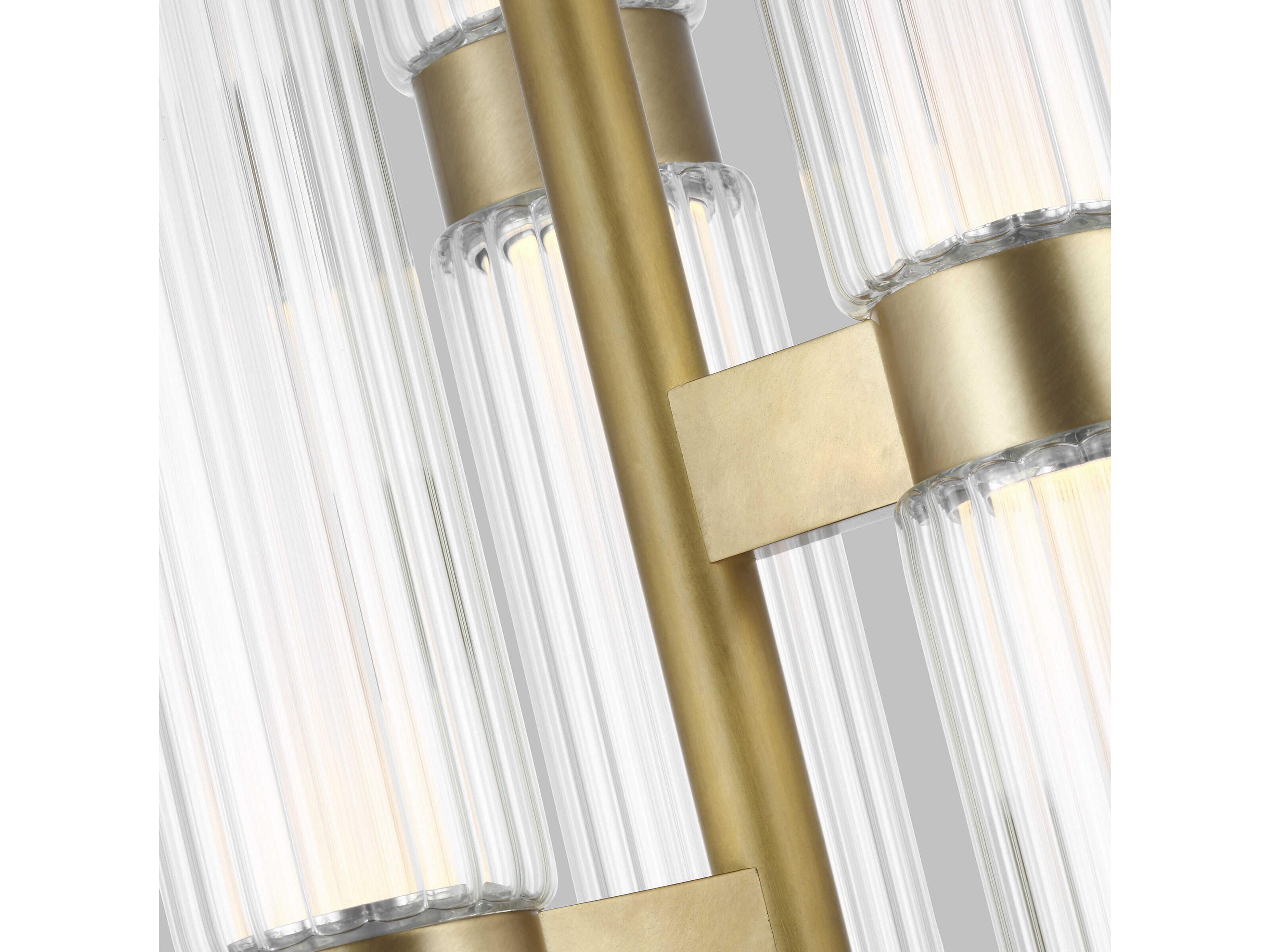 Visual Comfort Modern Langston 3-Light Plated Brass Mini Pendant