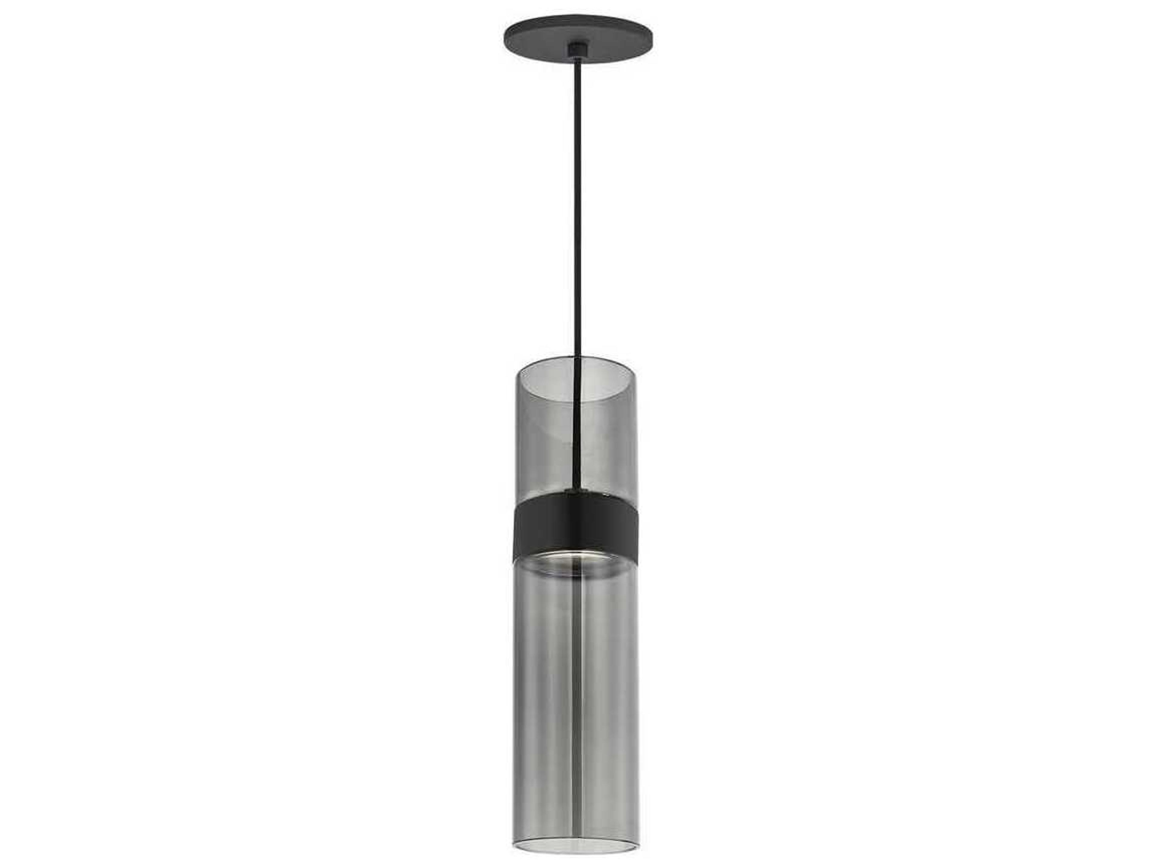 Manette 1-Light Black Cylinder Mini Pendant