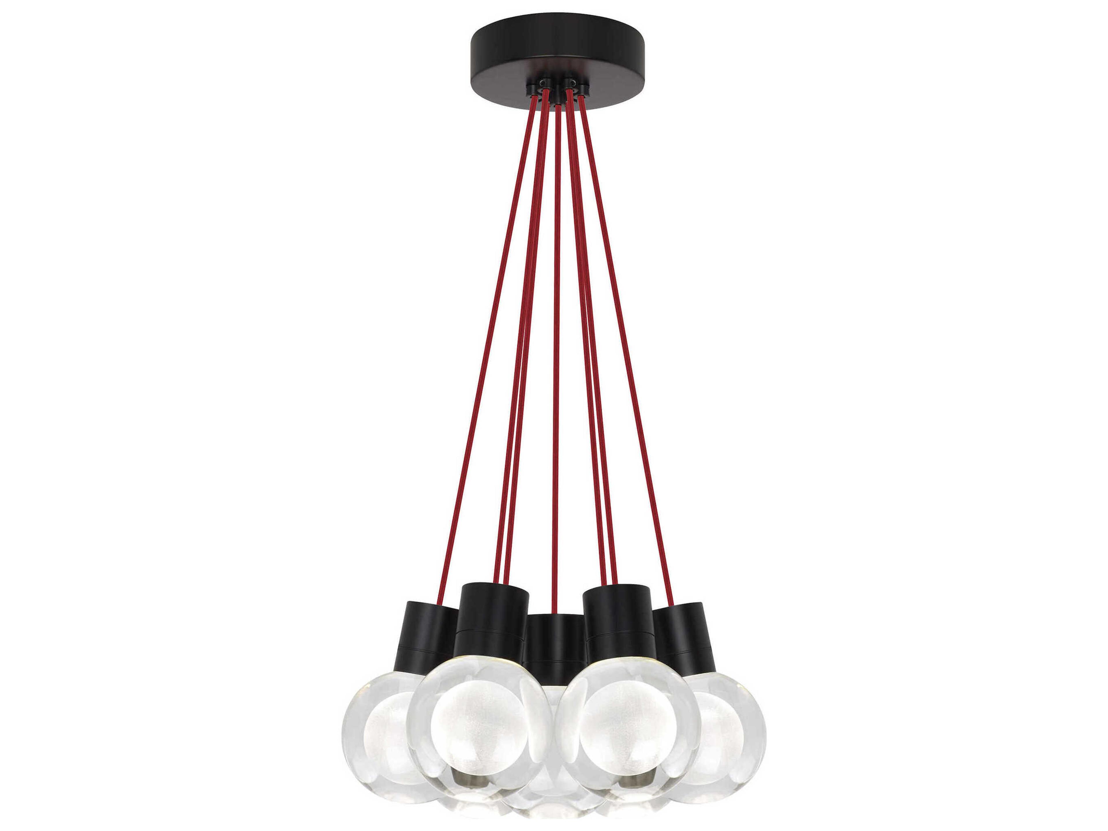 Visual Comfort Modern Mina 7-Light Black Globe Pendant
