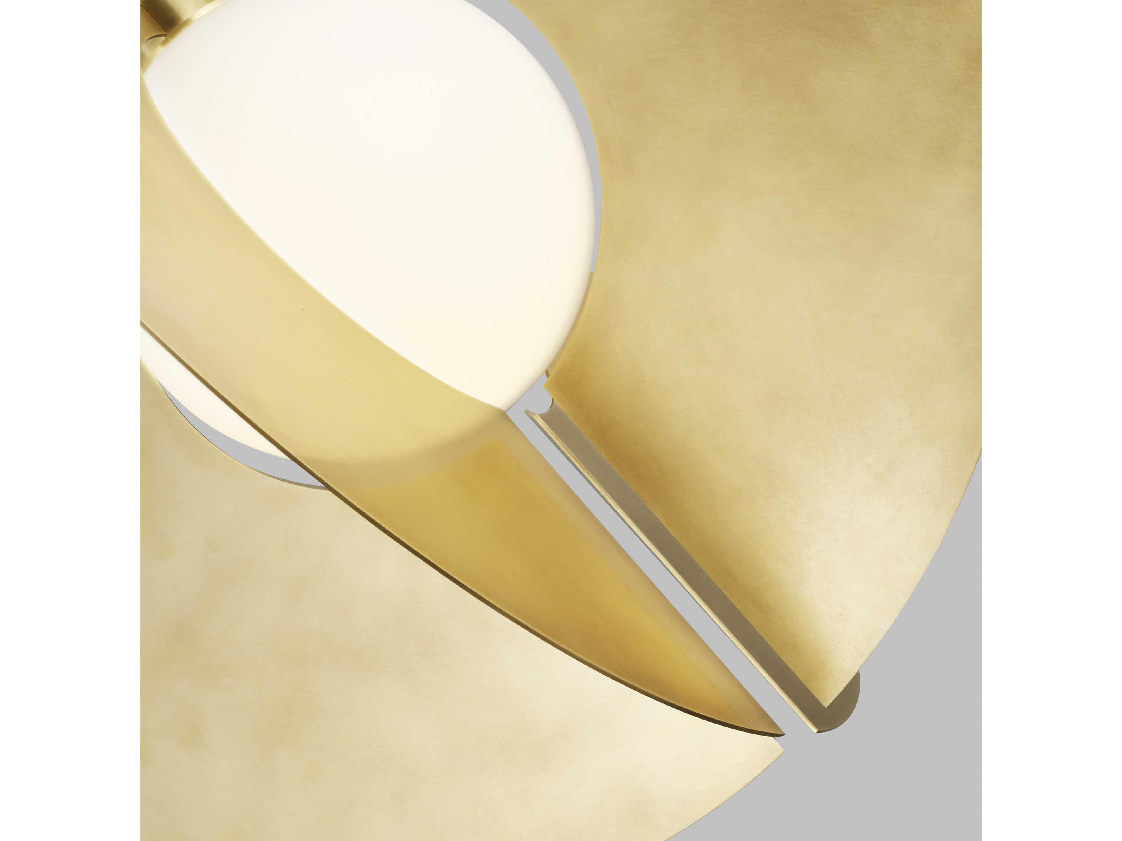 Visual Comfort Modern Orbel 1-Light Natural Brass Geometric Pendant