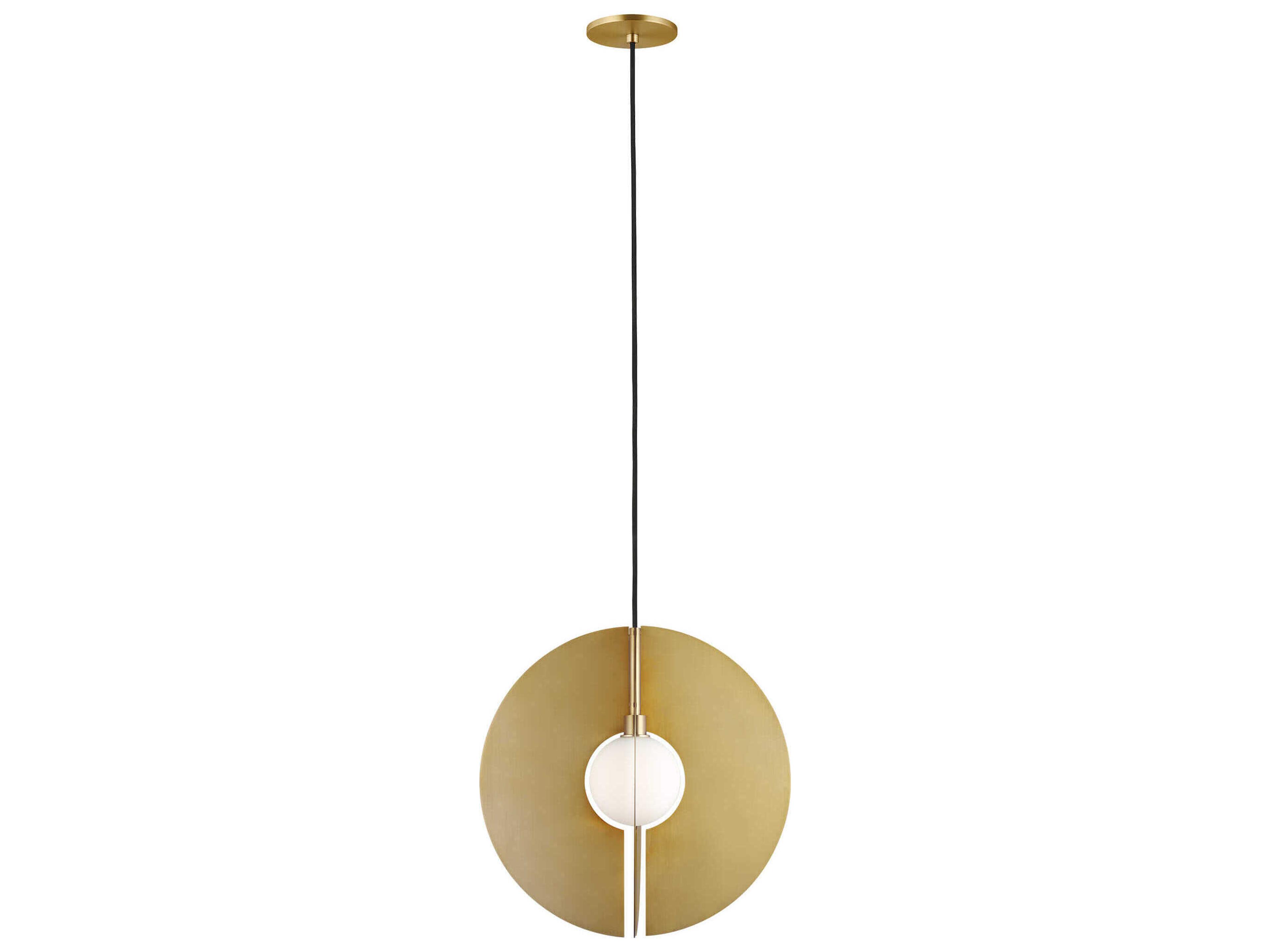 Orbel Round Pendant Light Aged Brass