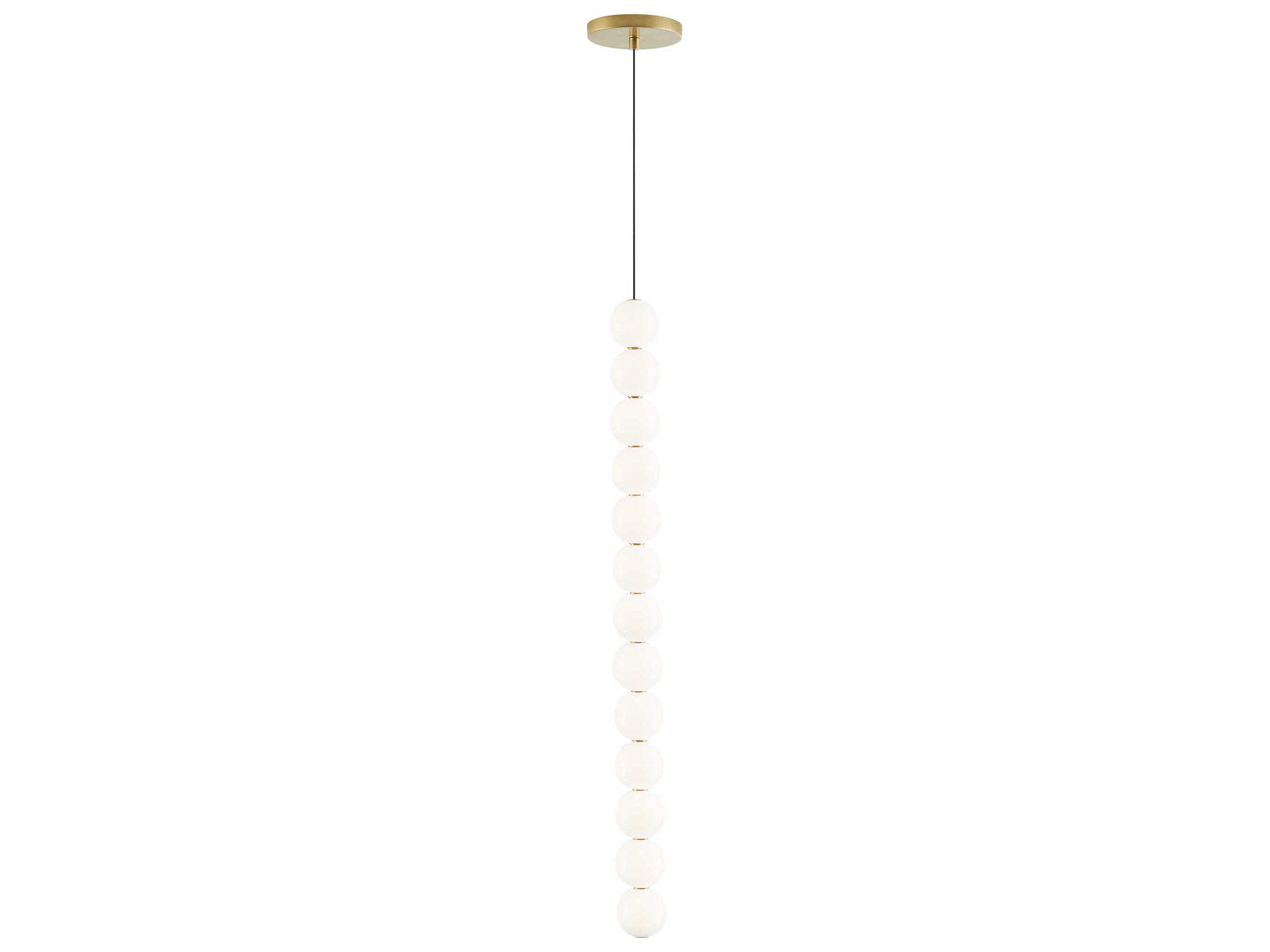 Orbet Pendant Light in Natural Brass