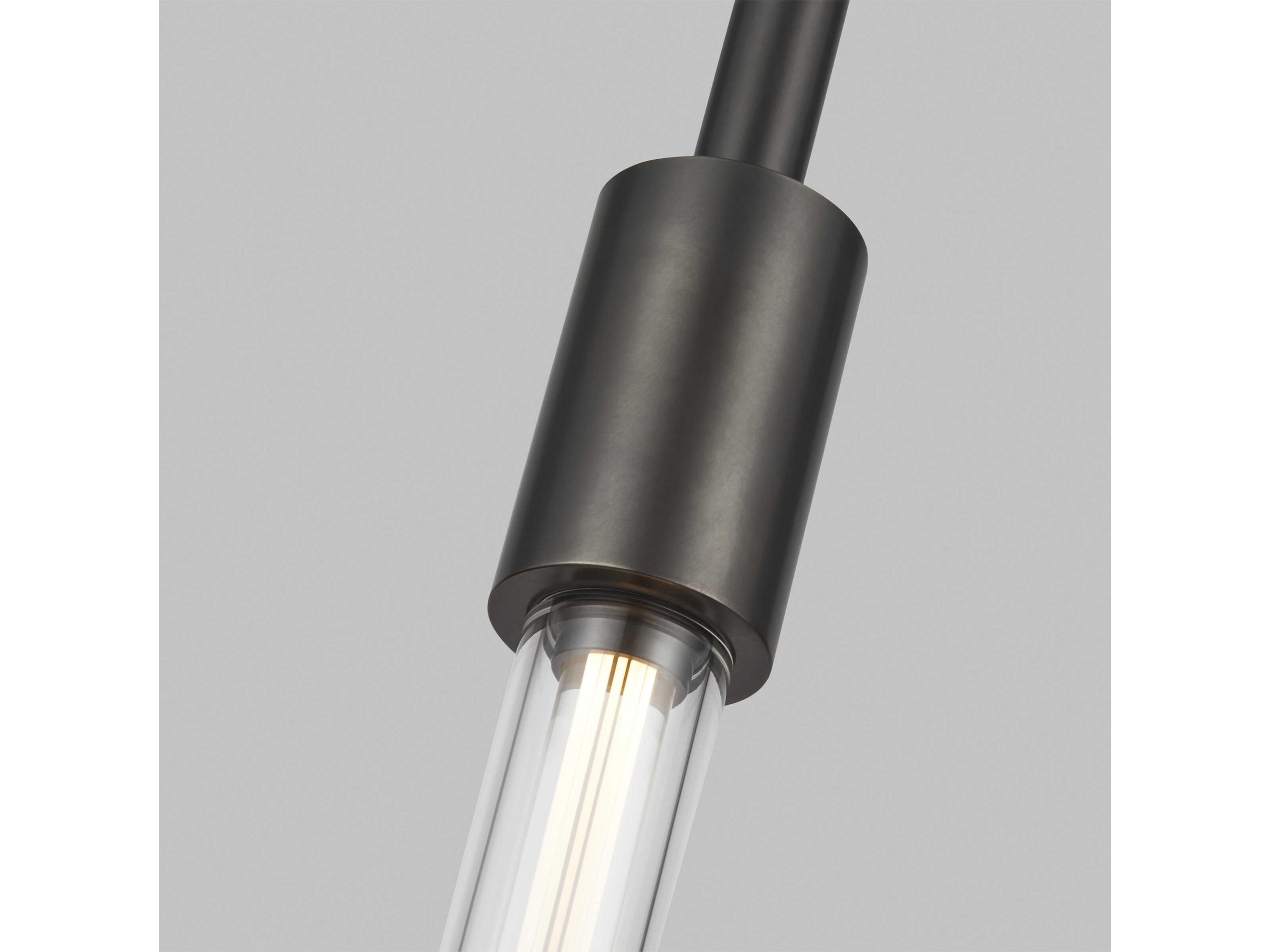 Visual Comfort Modern Phobos 1-Light Dark Bronze Linear Mini Pendant