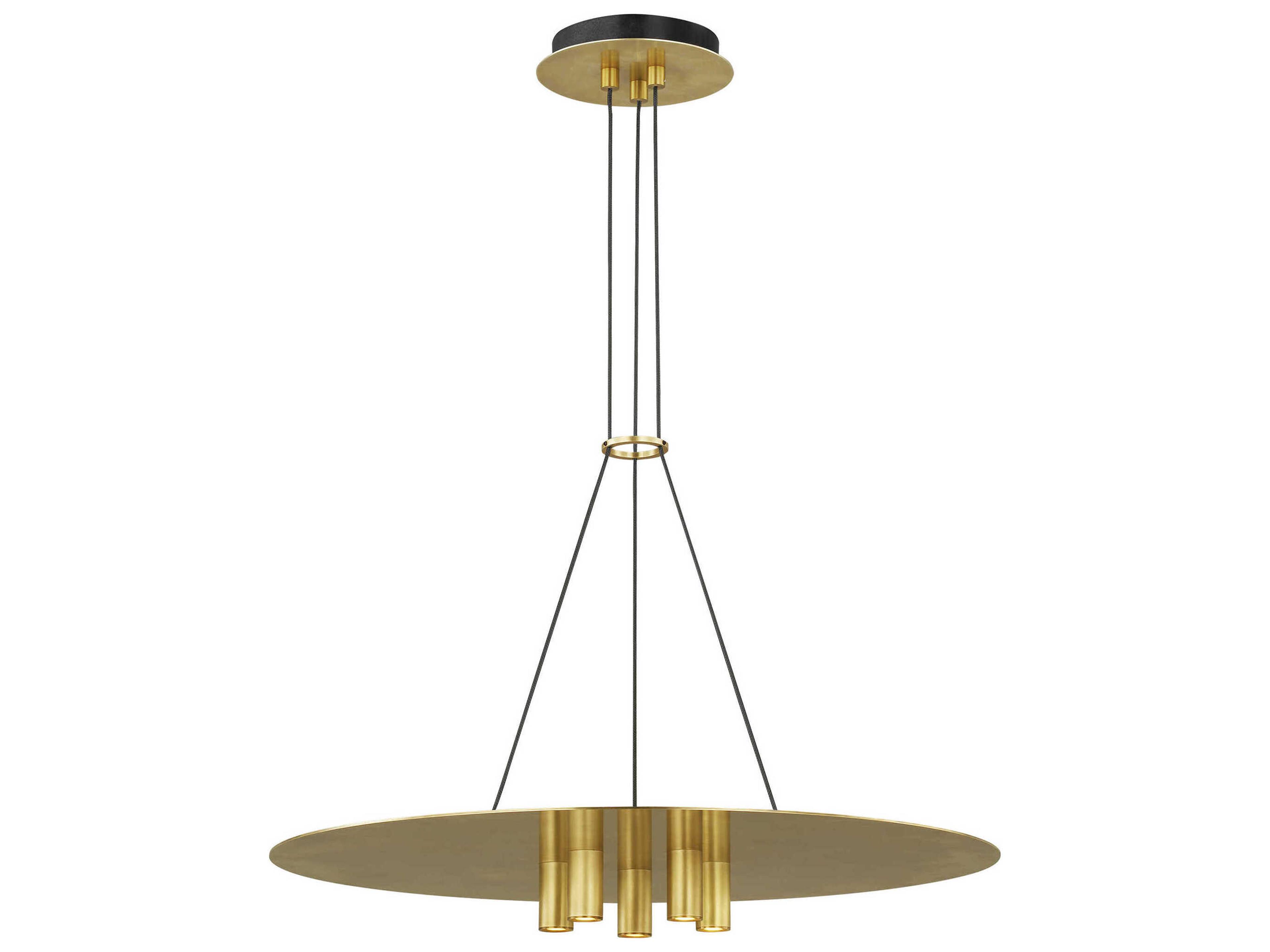 Ponte 22 Inch LED Pendant Natural Brass
