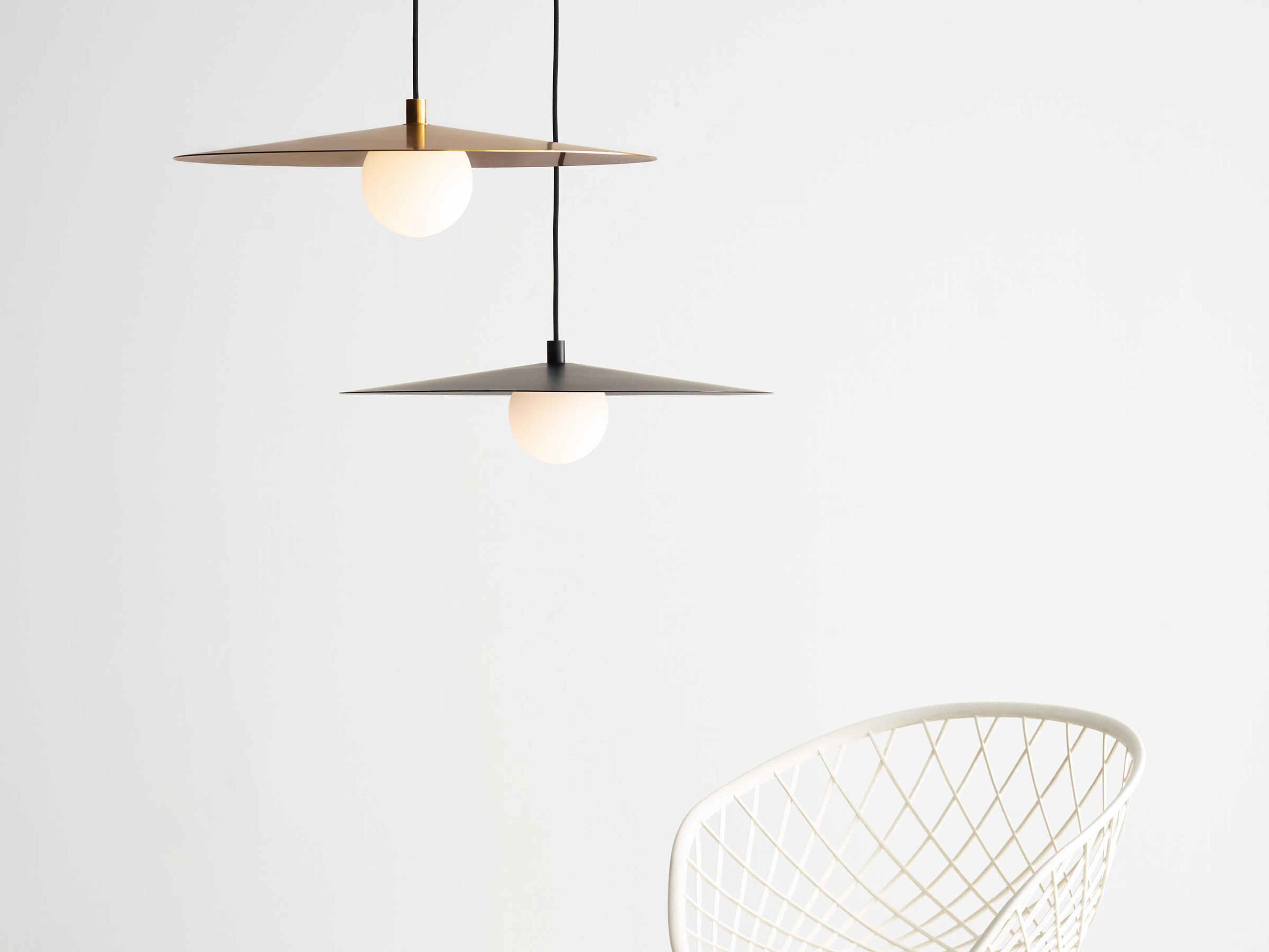 Visual Comfort Modern Pirlo 1-Light Aged Brass Pendant