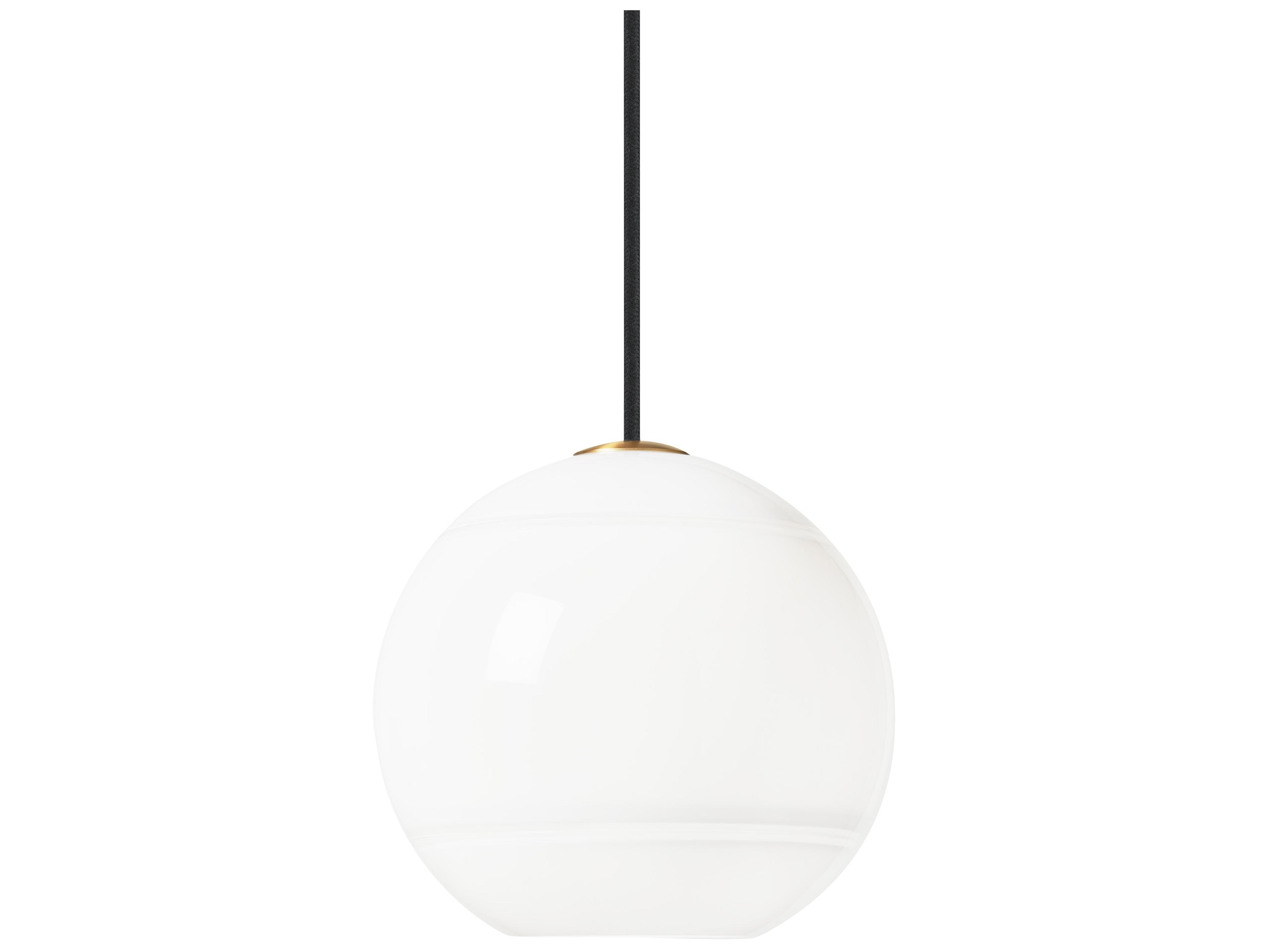 Sedona 1-Light Aged Brass White Globe Mini Pendant