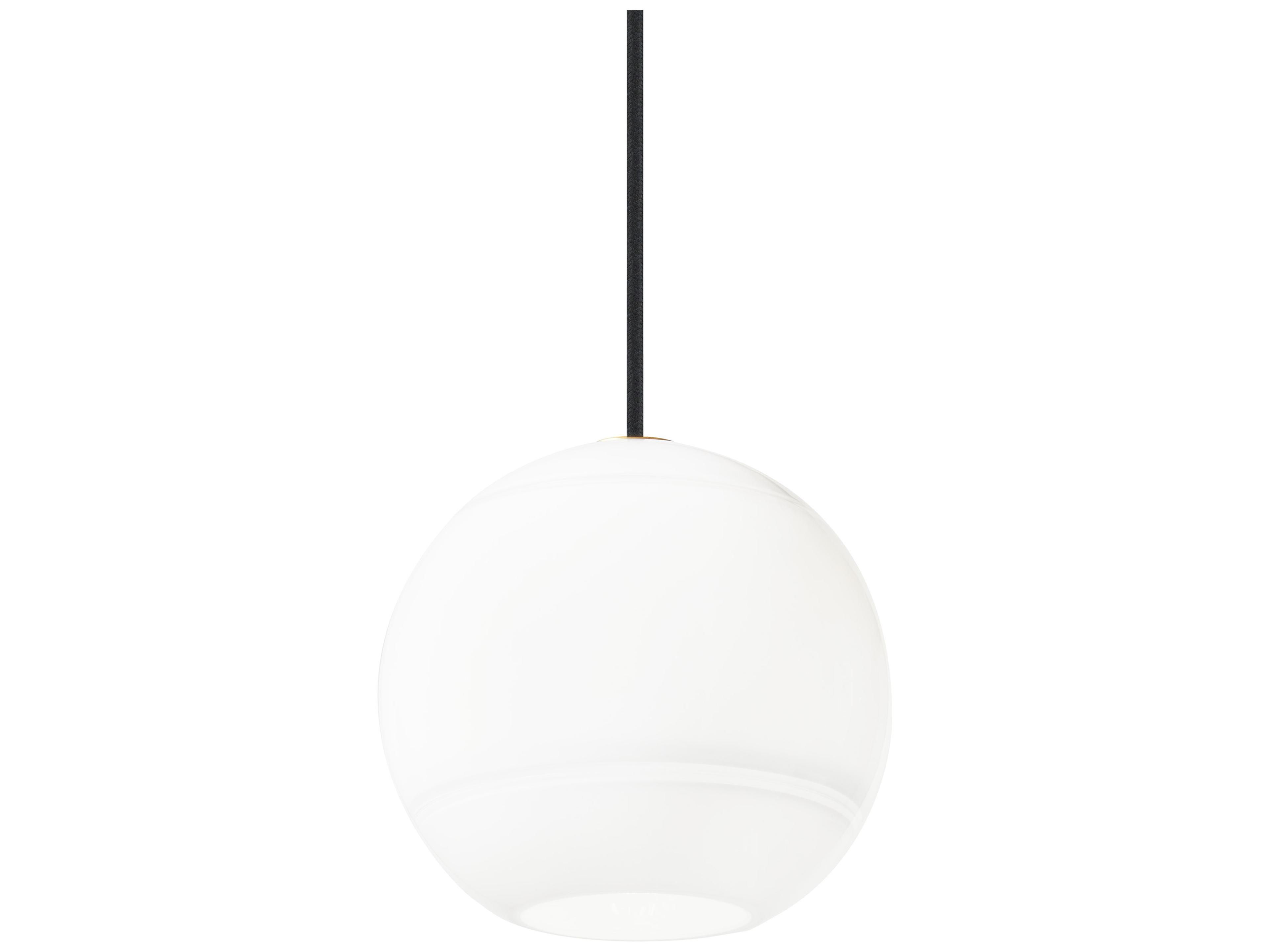 Visual Comfort Modern Sedona 1-Light Aged Brass White Globe Mini Pendant