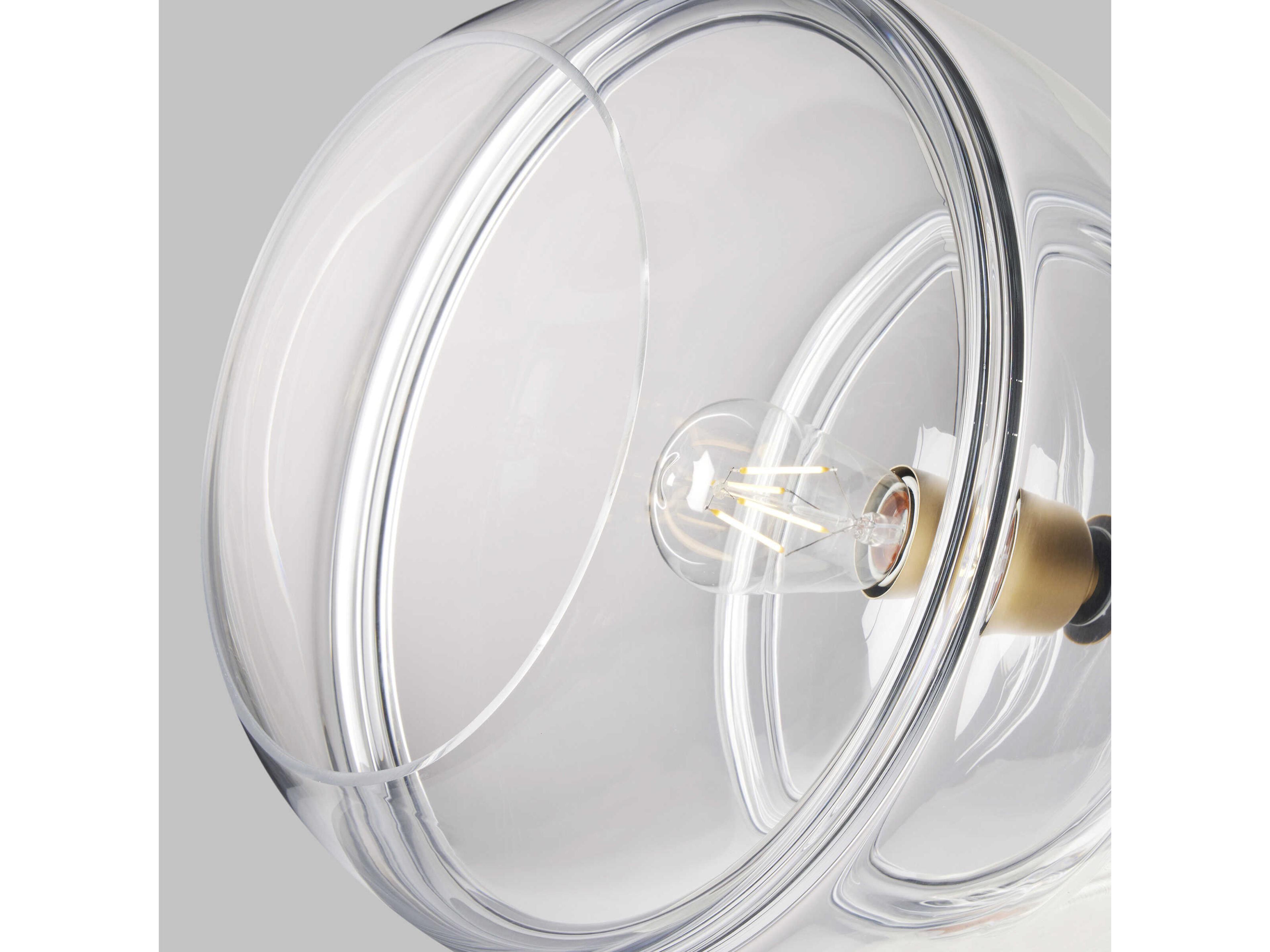 Visual Comfort Modern Sedona 1-Light Aged Brass Clear Globe Mini Pendant