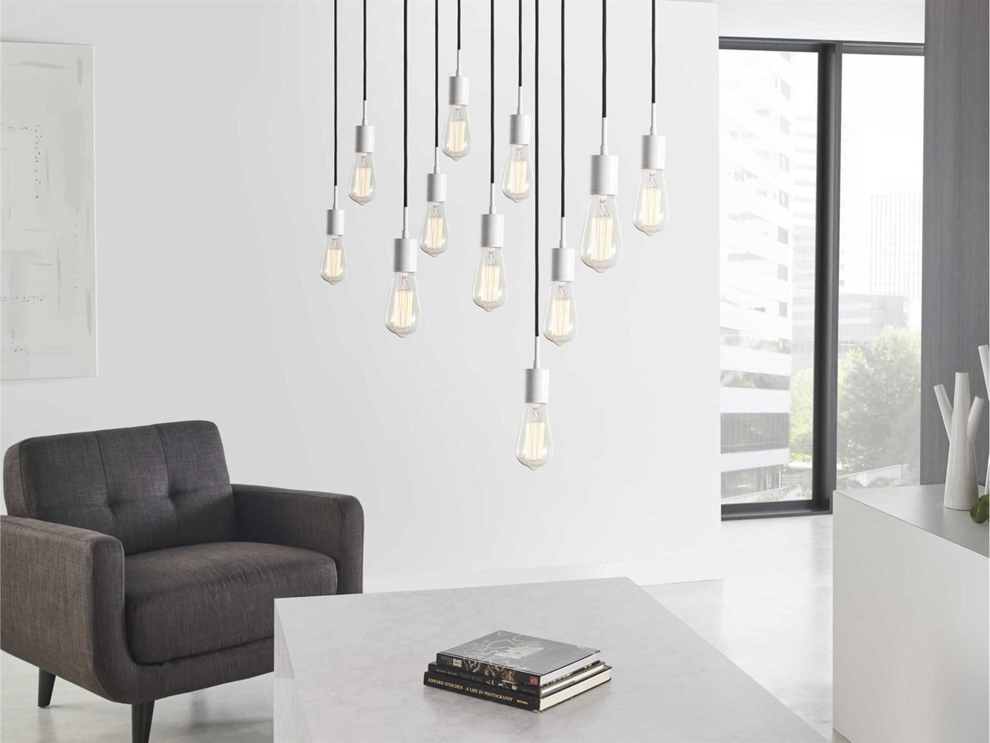 Visual Comfort Modern Soco 1-Light White Mini Pendant