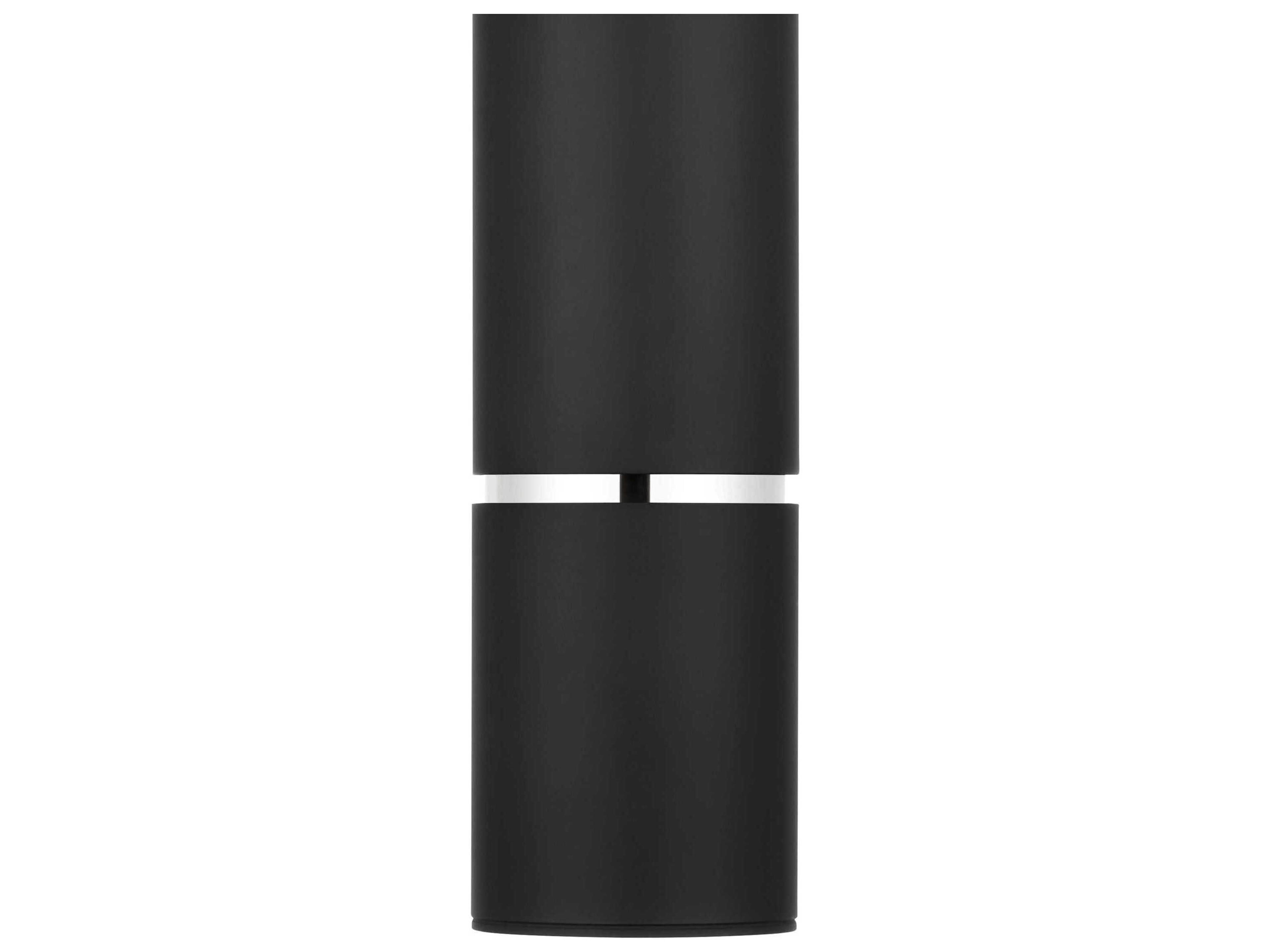 Visual Comfort Modern Sottile 1-Light Nightshade Black Cylinder Mini Pendant