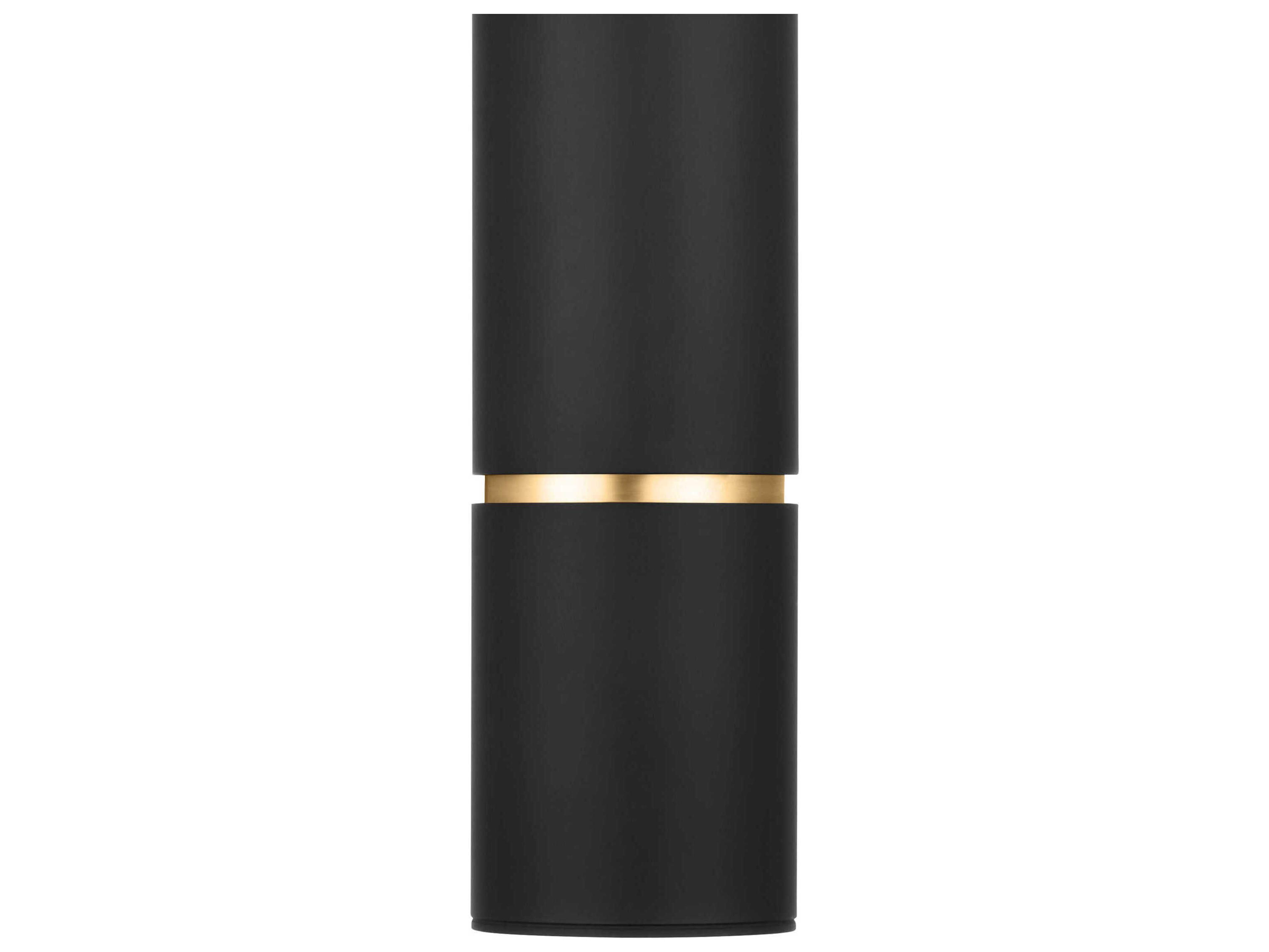 Visual Comfort Modern Sottile 1-Light Nightshade Black Cylinder Mini Pendant