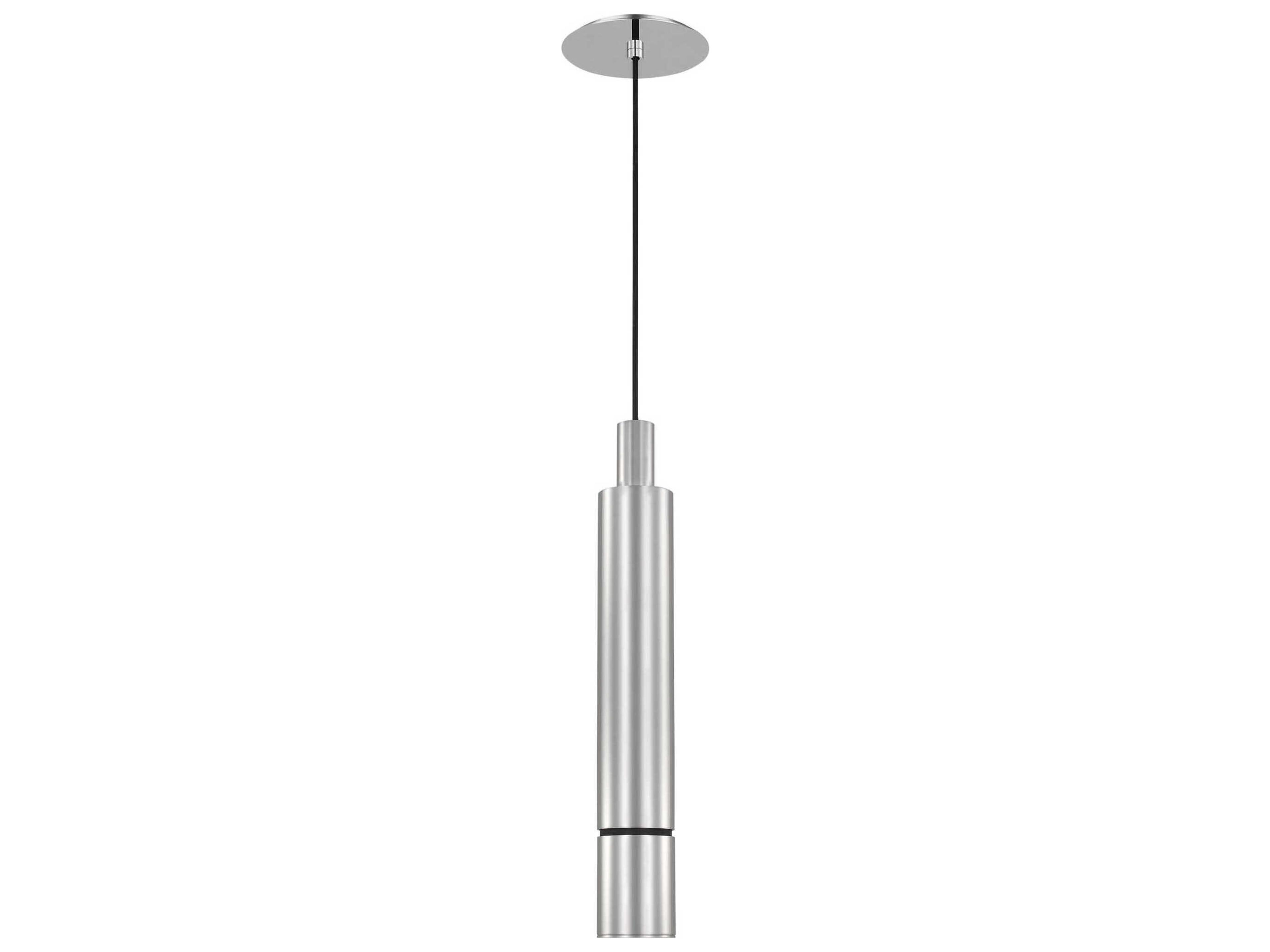 Sottile 1-Light Polished Stainless Steel Cylinder Mini Pendant