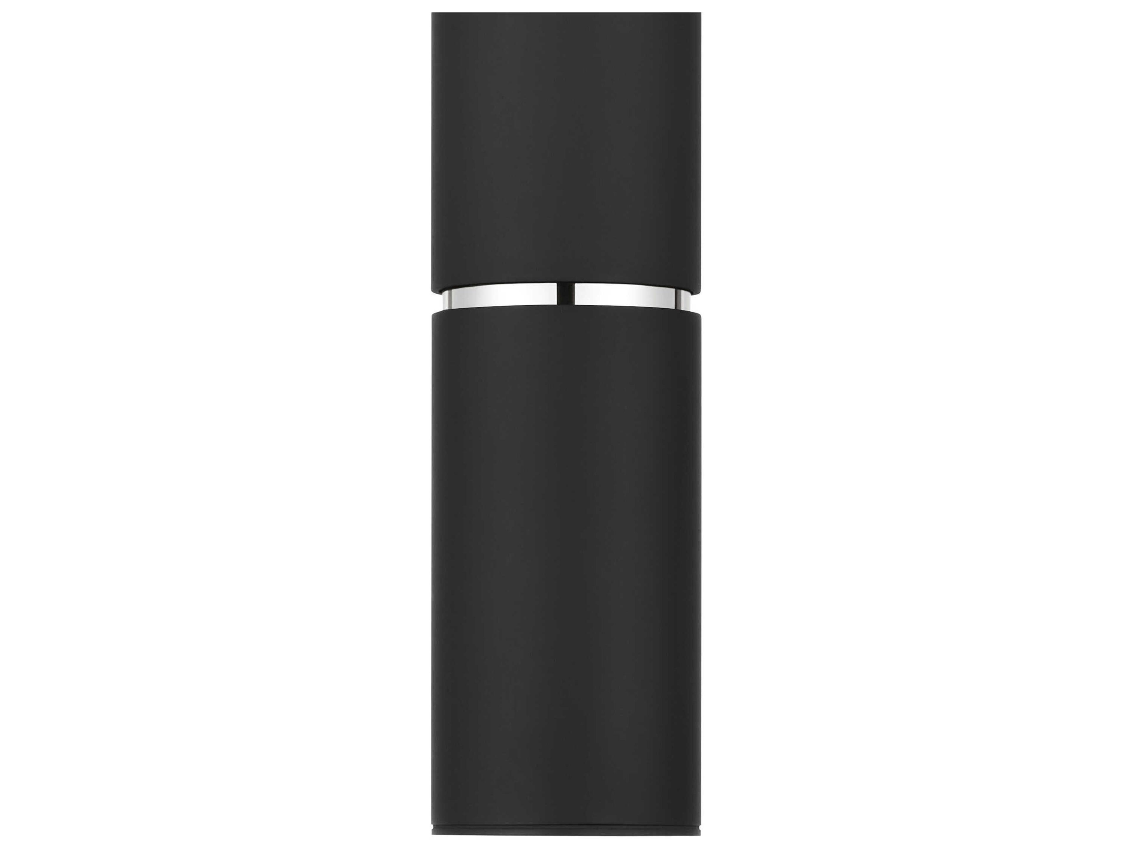 Visual Comfort Modern Sottile 1-Light Nightshade Black Cylinder Mini Pendant