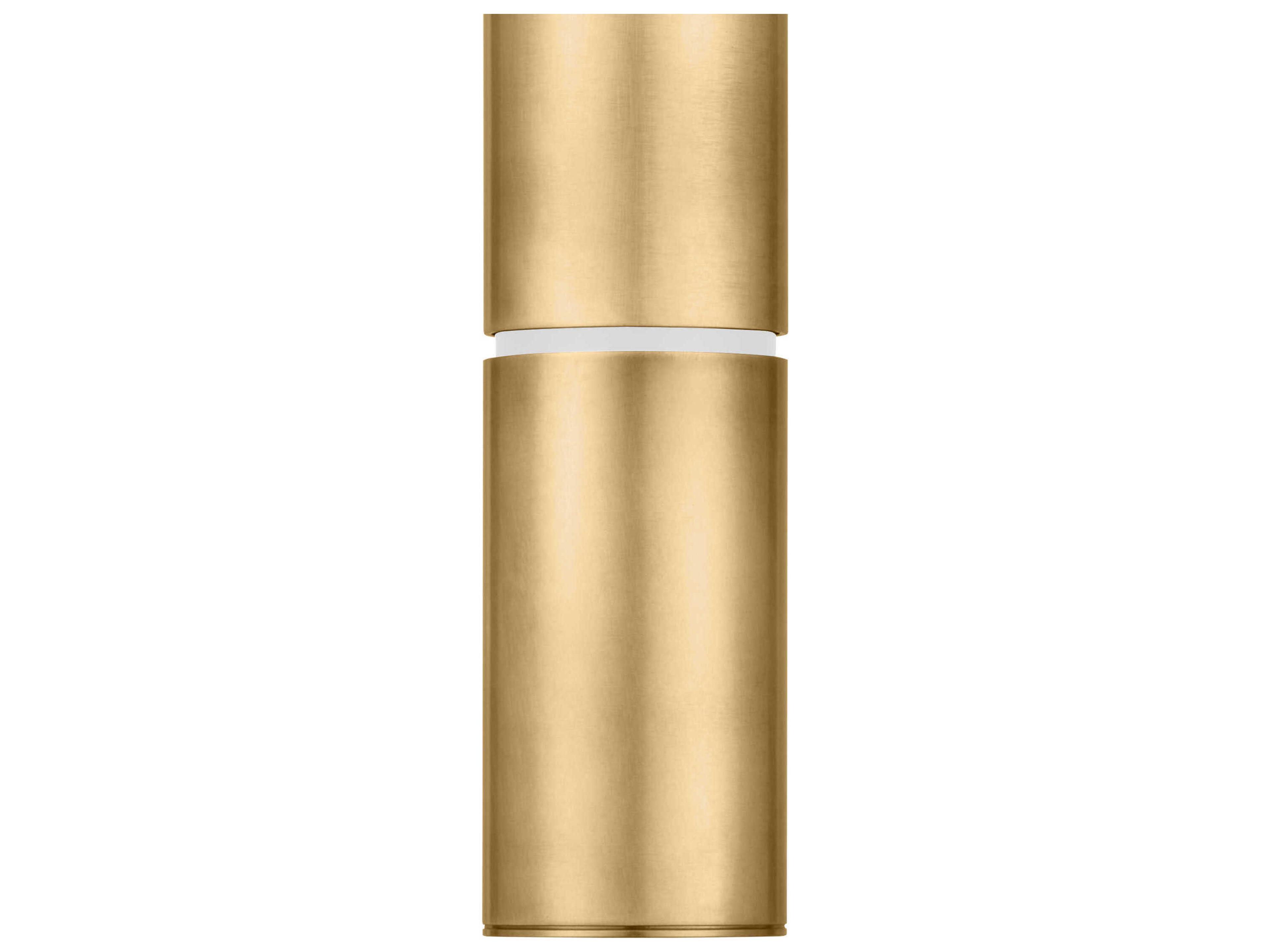 Visual Comfort Modern Sottile 1-Light Natural Brass Cylinder Mini Pendant
