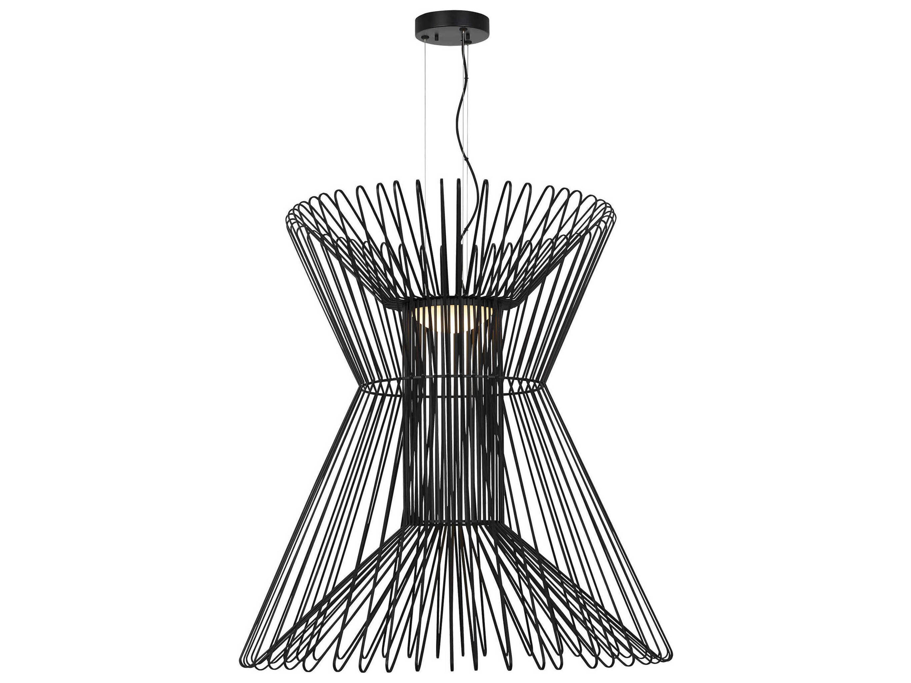 Visual Comfort Modern Syrma 1-Light Matte Black Pendant