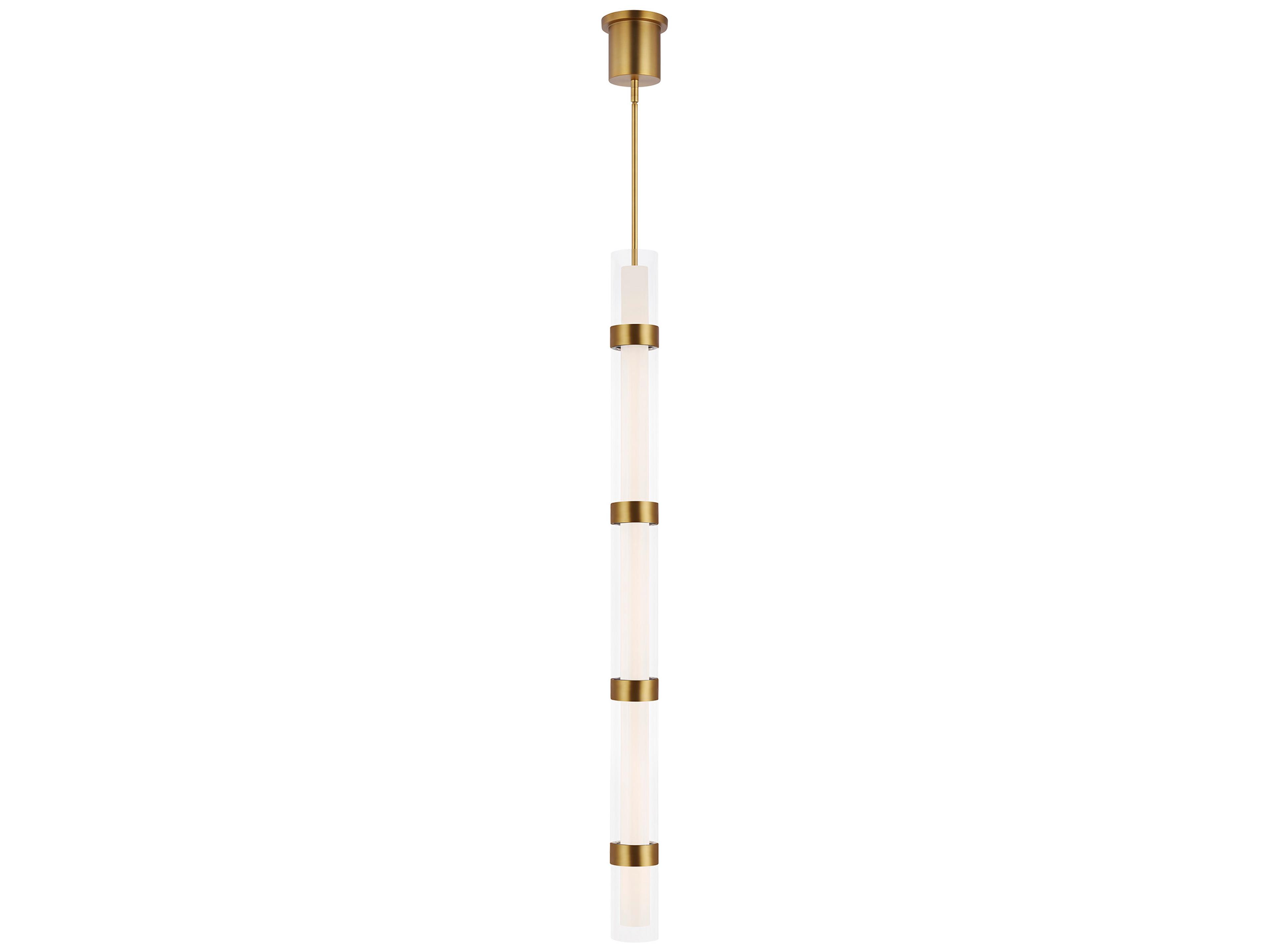 Wit 1-Light Aged Brass Cylinder Linear Mini Pendant