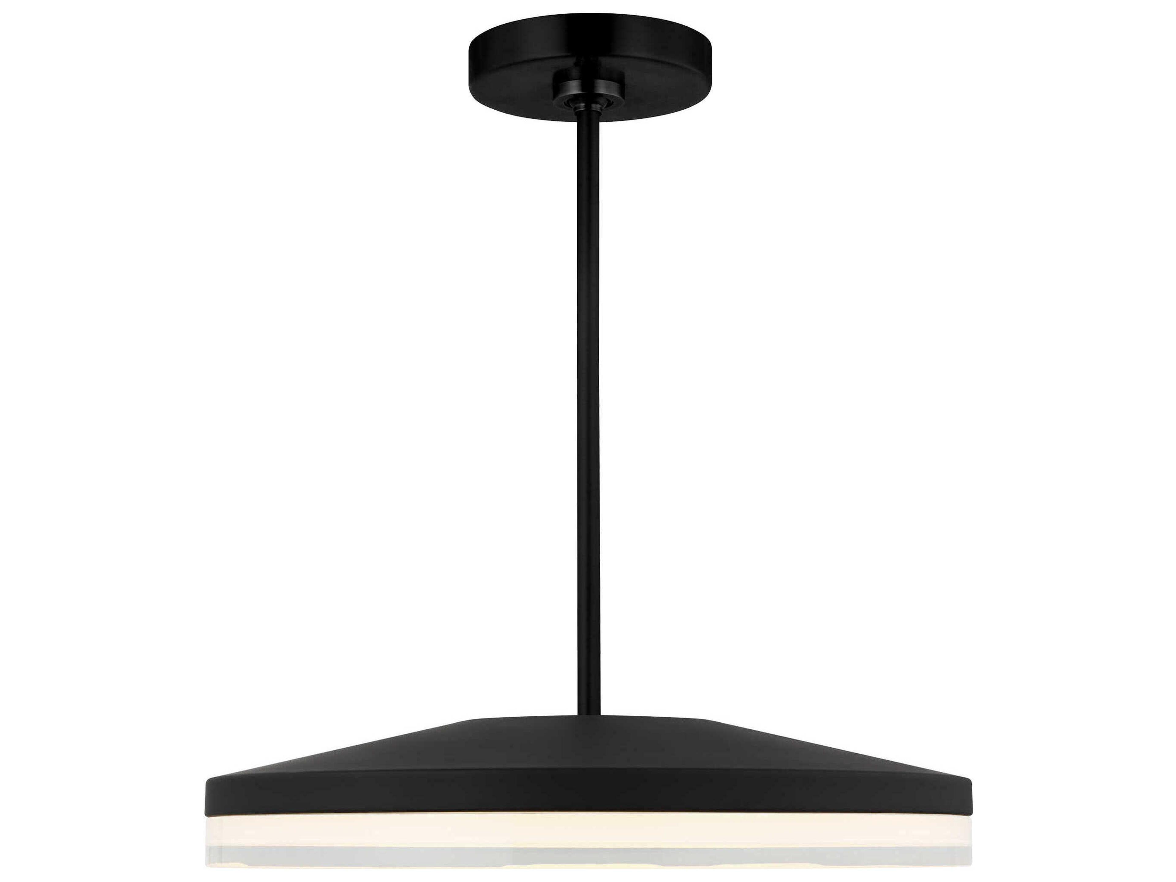 Wyatt 1-Light Nightshade Black Round Pendant