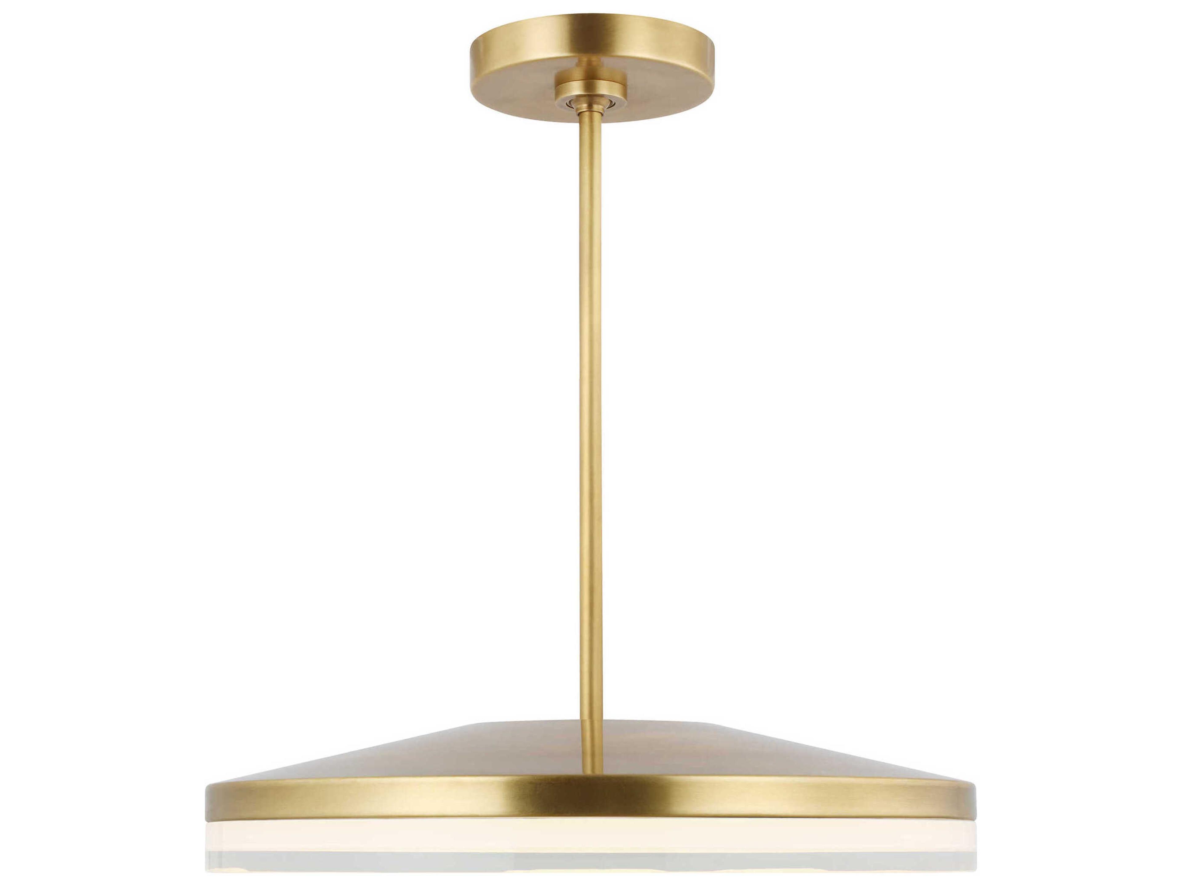 Wyatt 1-Light Natural Brass Round Pendant