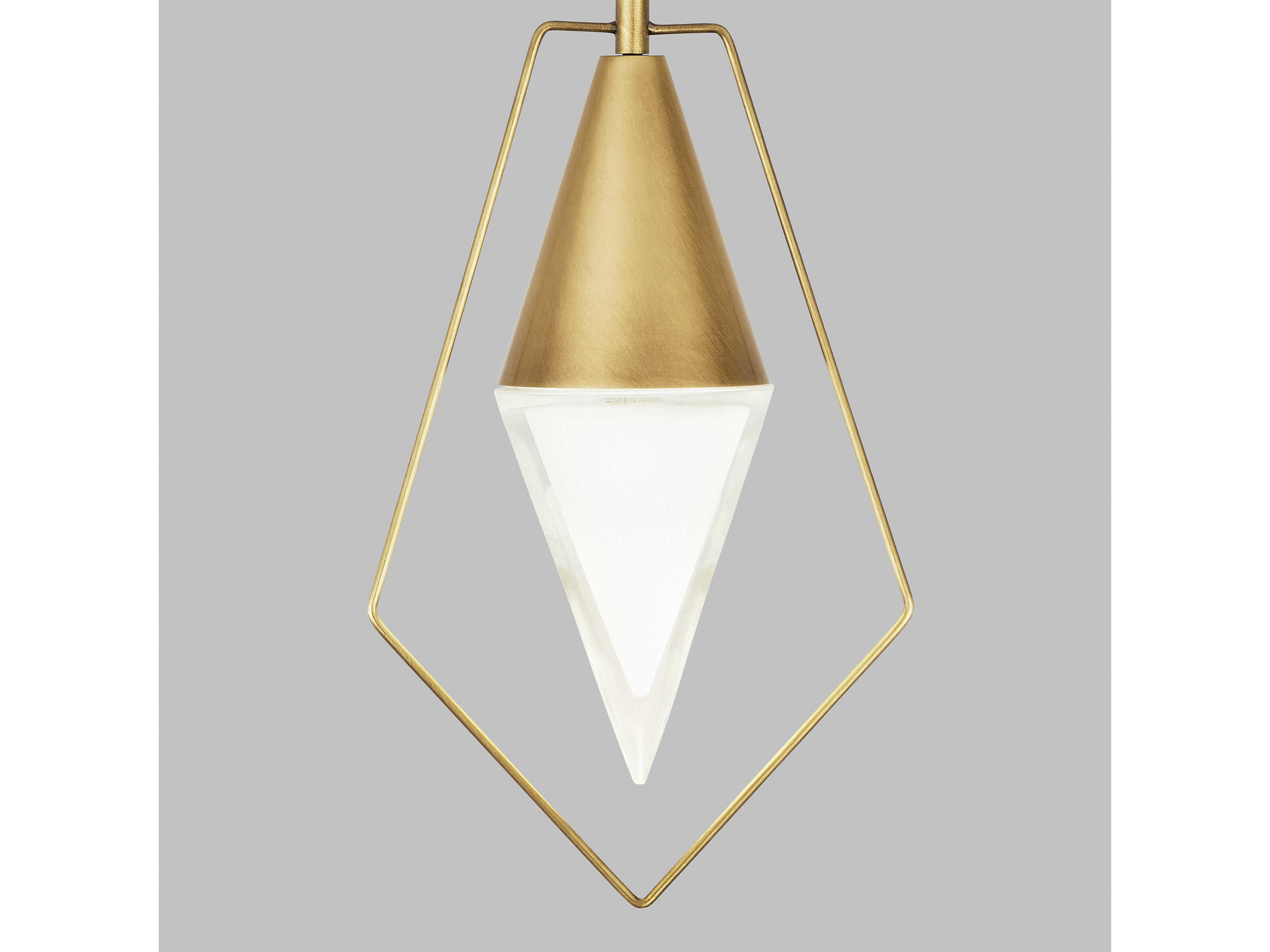 Visual Comfort Modern Trellis Natural Brass Pentagon Accessory