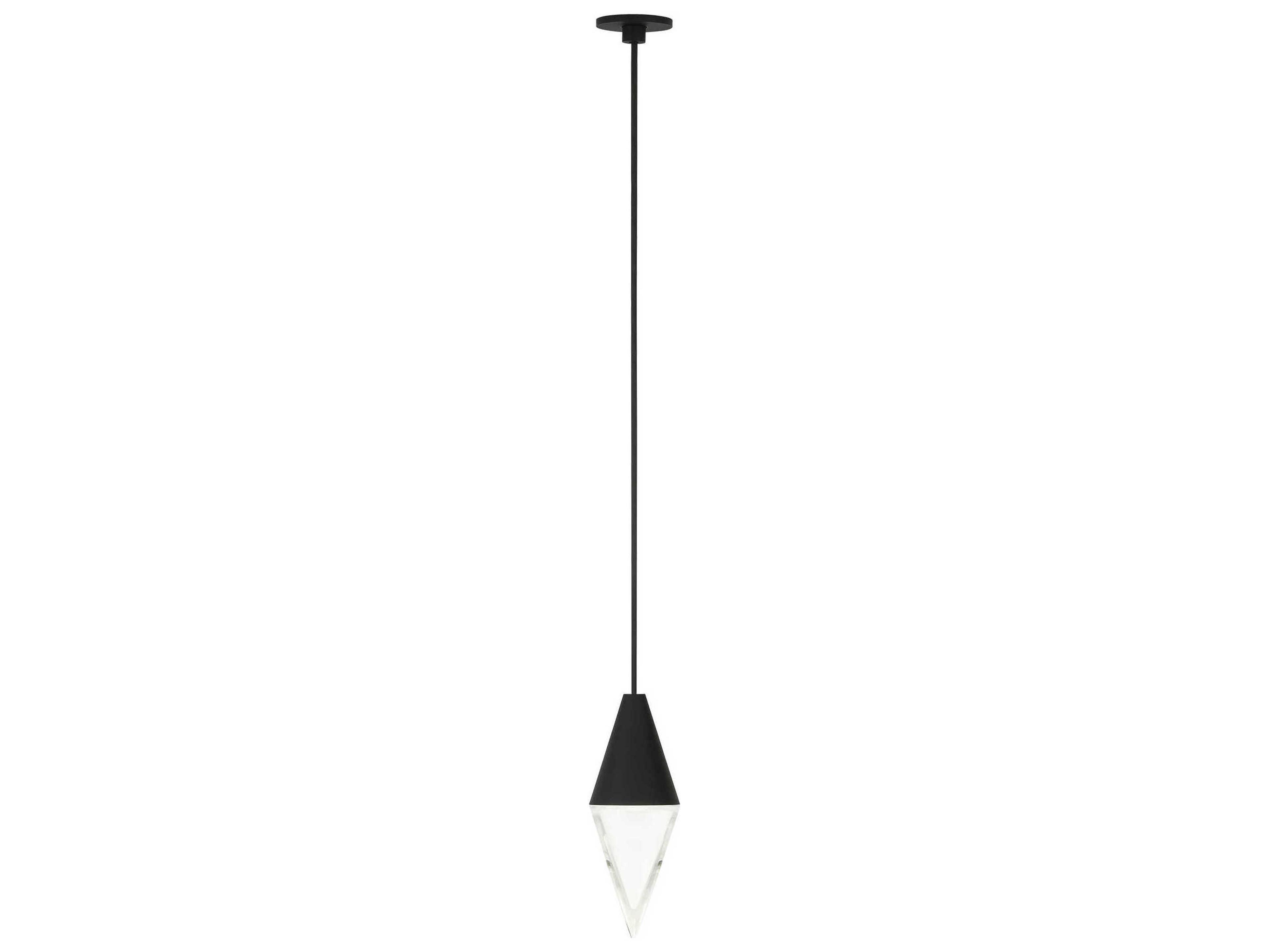 Turret 1-Light Nightshade Black Mini Pendant