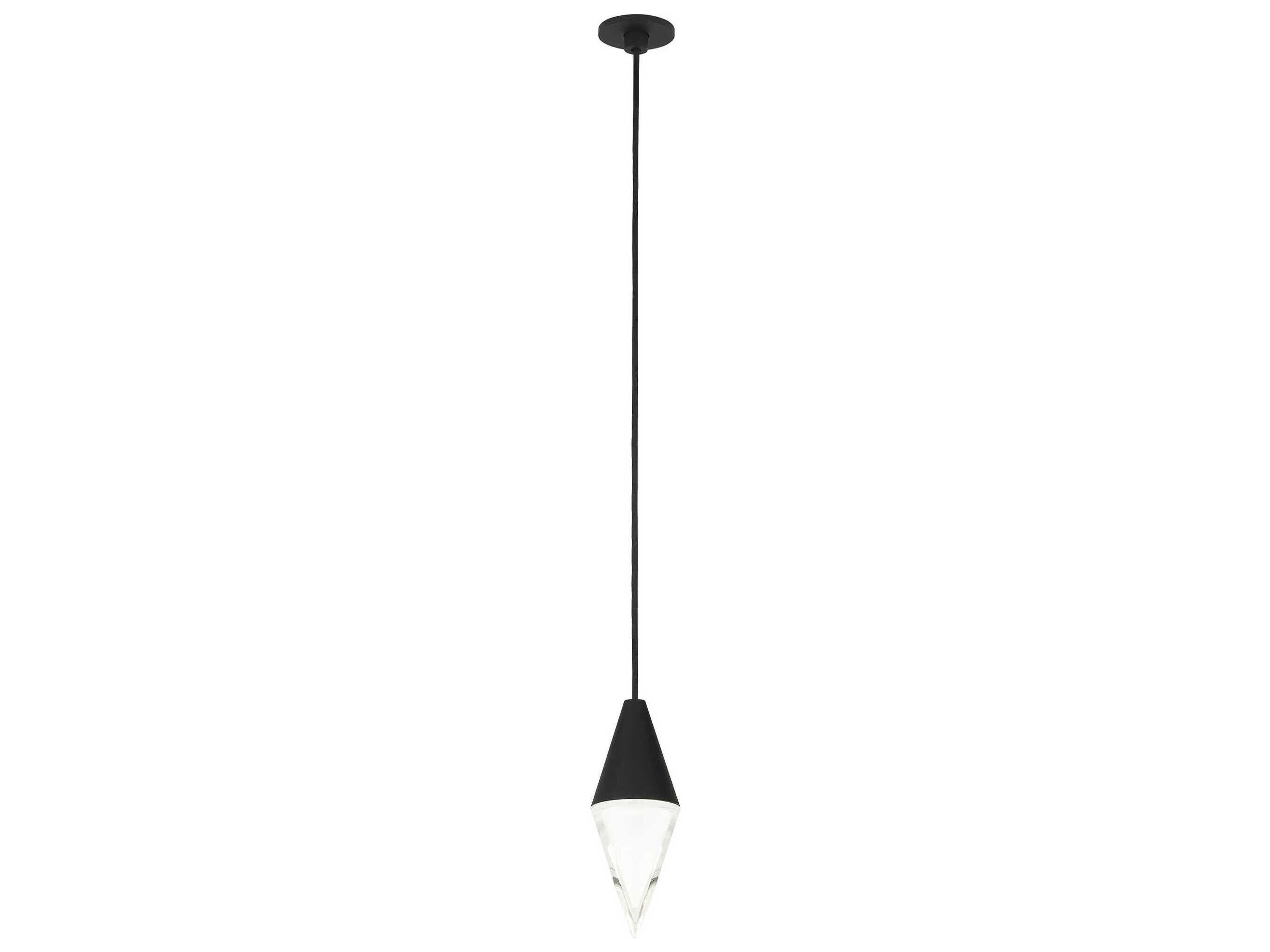 Visual Comfort Modern Turret 1-Light Nightshade Black Mini Pendant