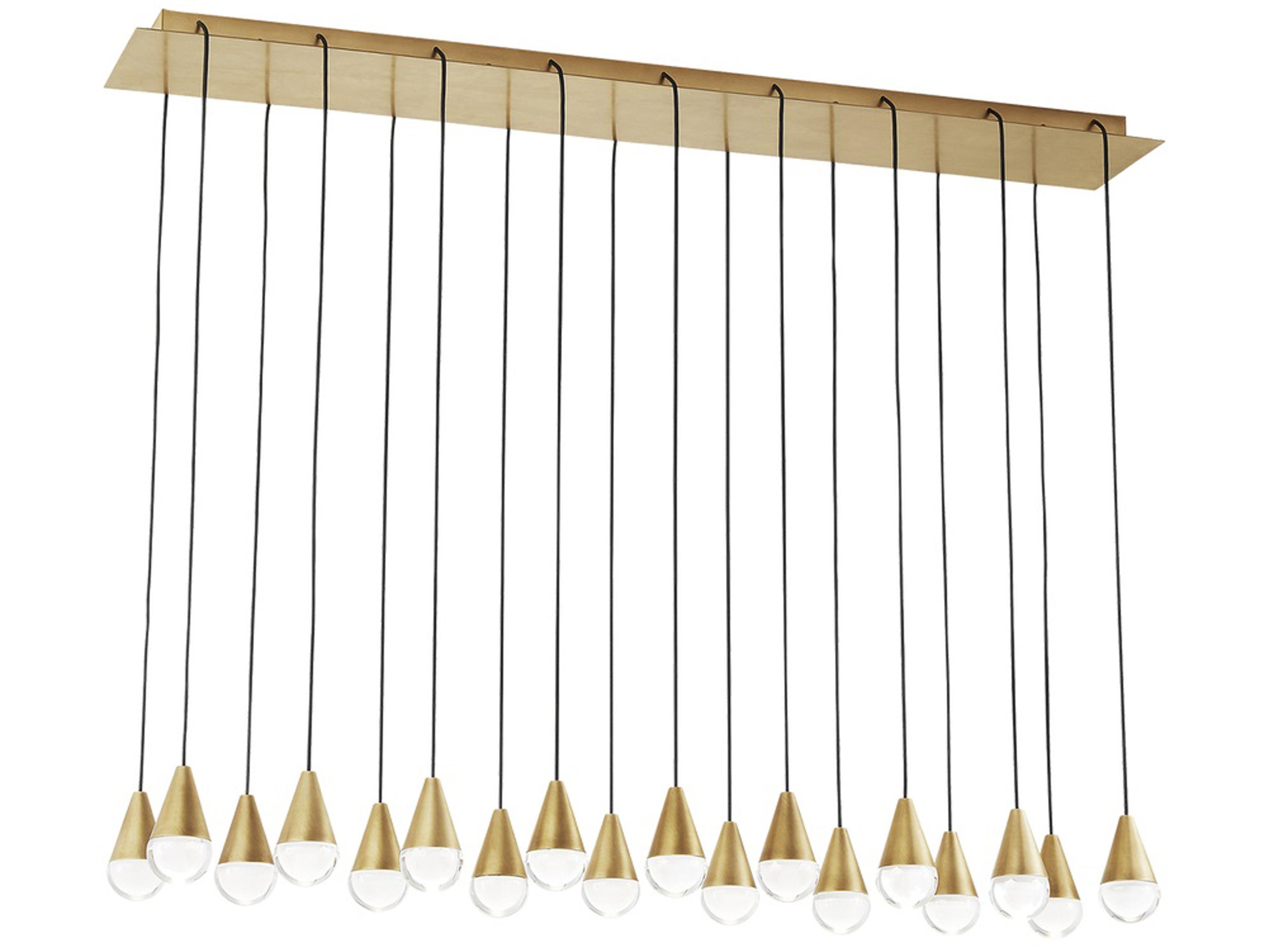 Cupola 18-Light Pendant in Natural Brass